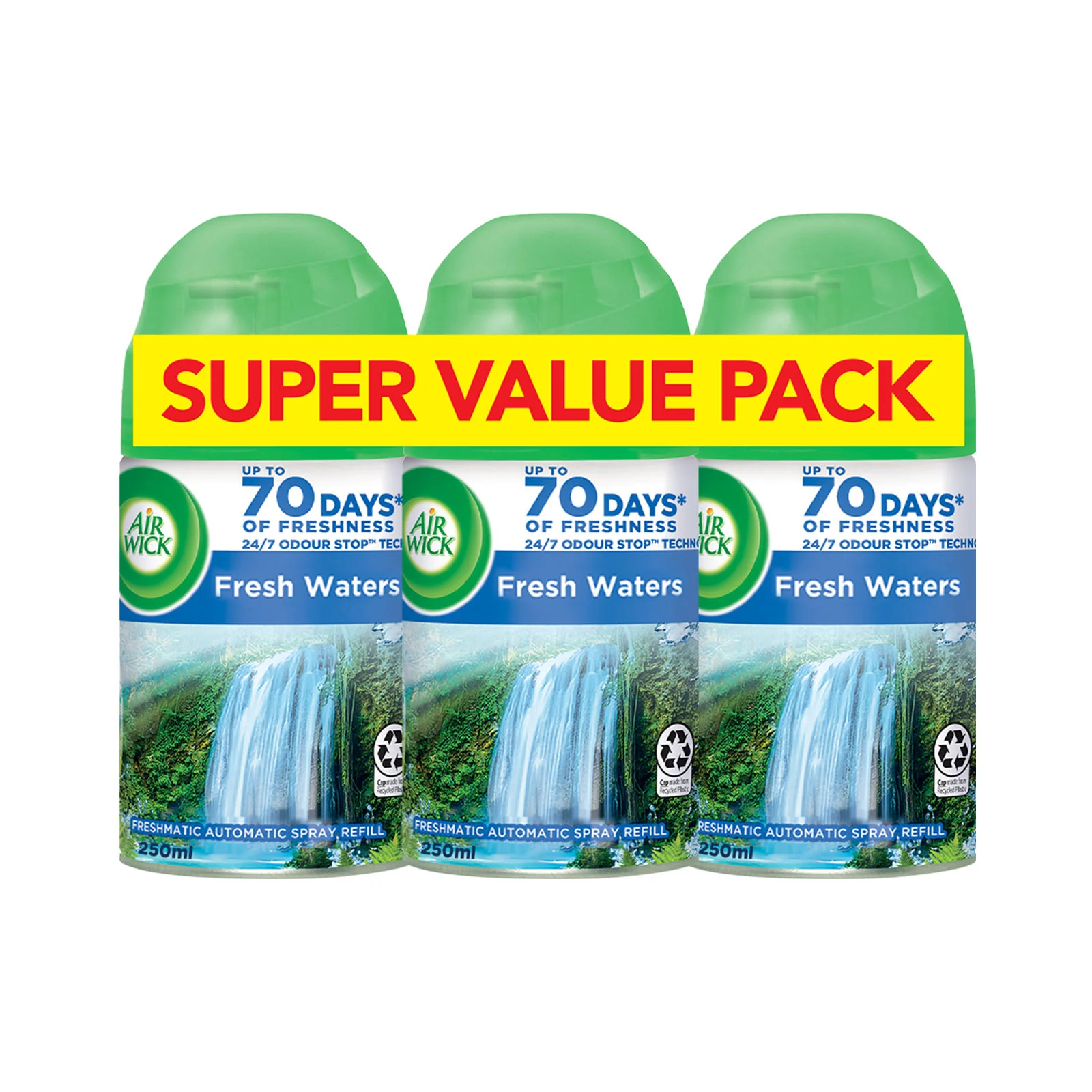 Air Wick Freshmatic Refills 2+1 Fresh Waters 250ml - Image 2