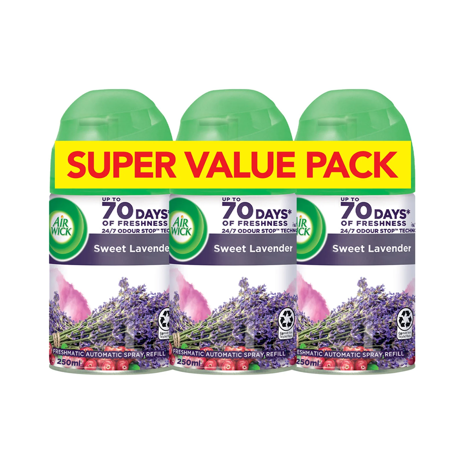 Air Wick Freshmatic Refills 2+1 Sweet Lavender 250ml - Image 2