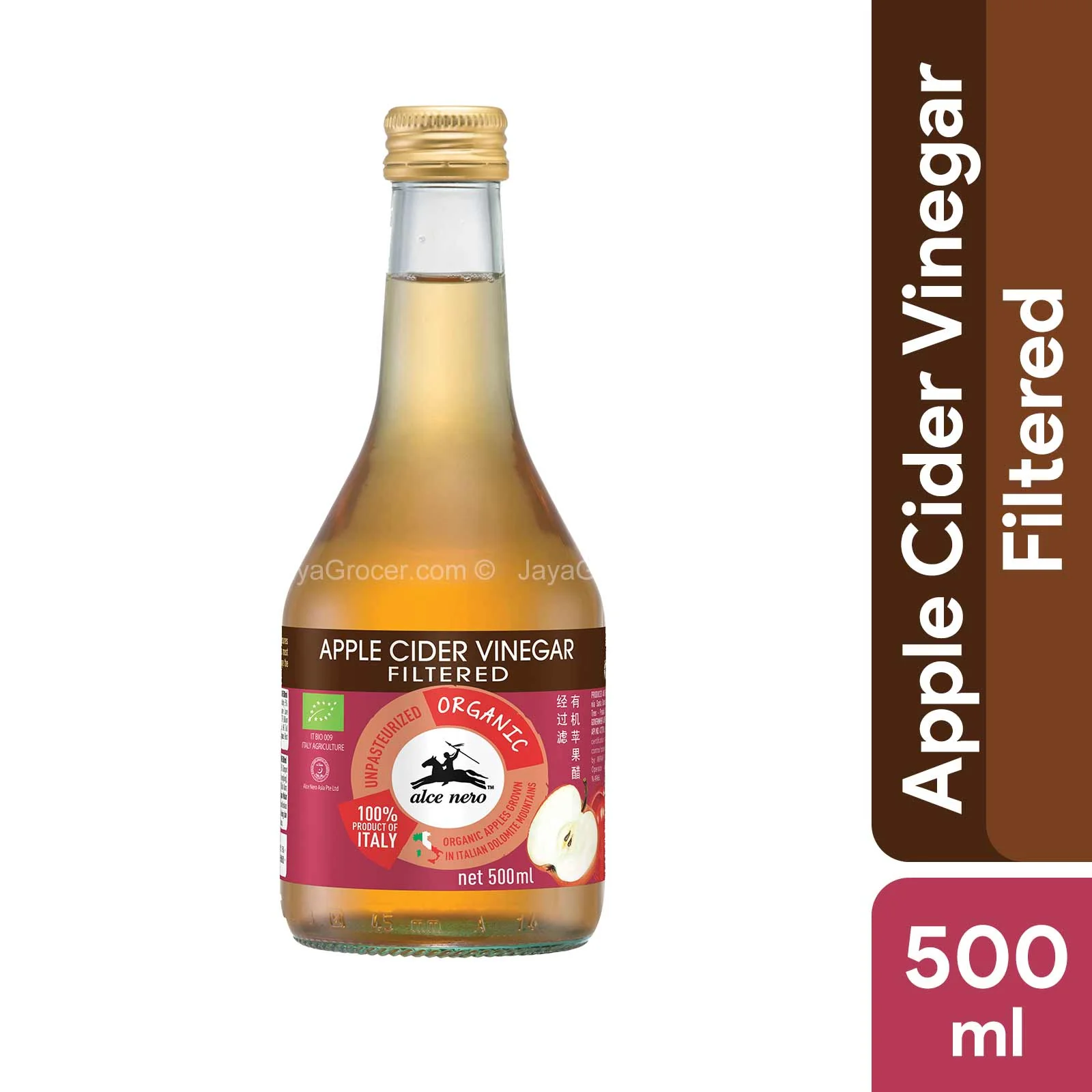 Alce Nero Organic Apple Cider Vinegar 500ml - Image 2