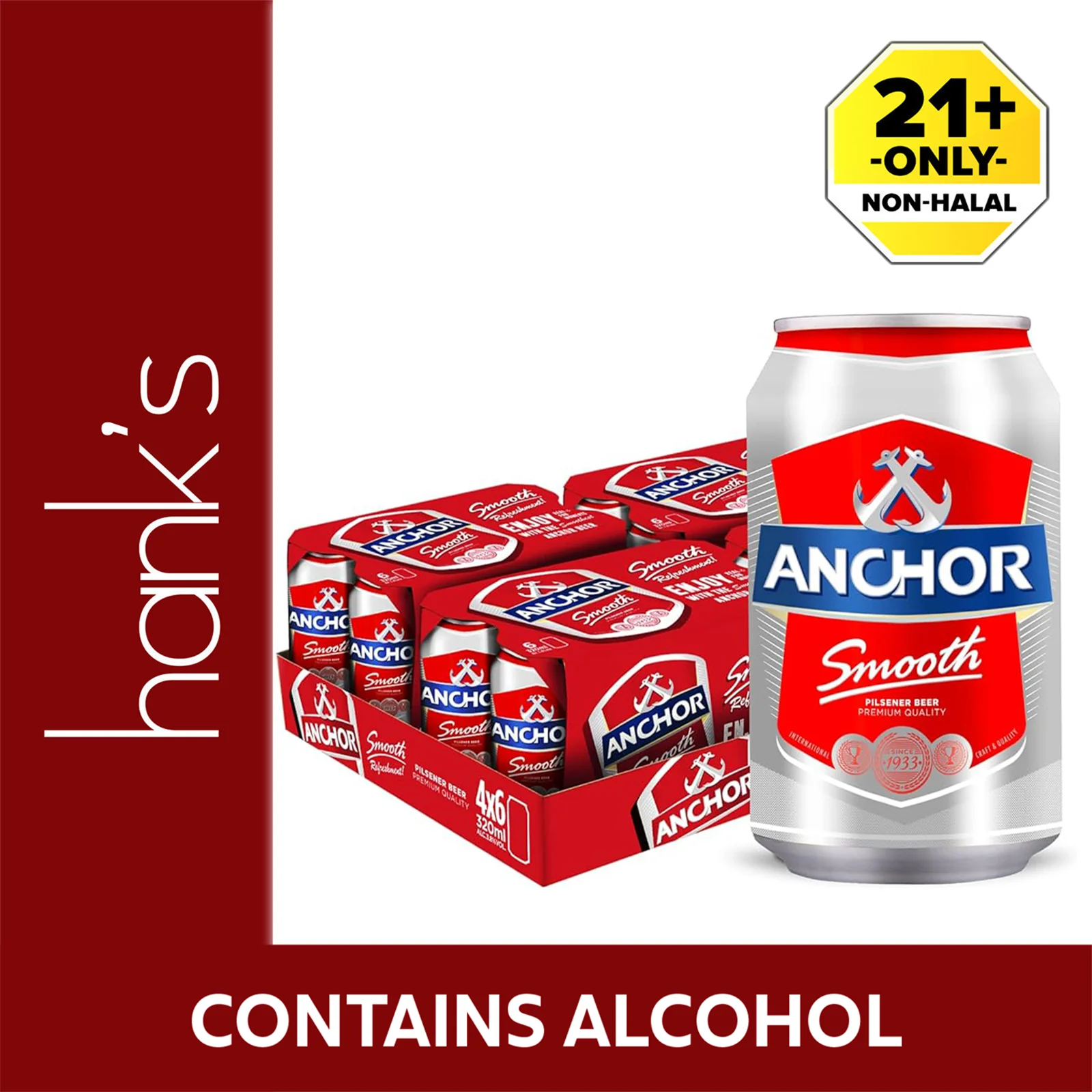 Anchor Smooth Beer (Can) 320ml - Image 5