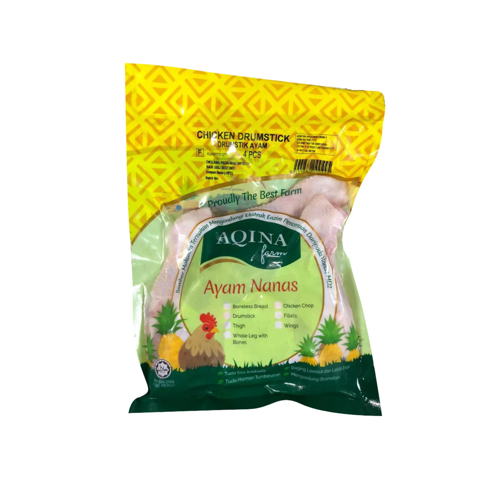 Aqina Farm Frozen Chicken Drumstick 4pcs/pack - Image 2