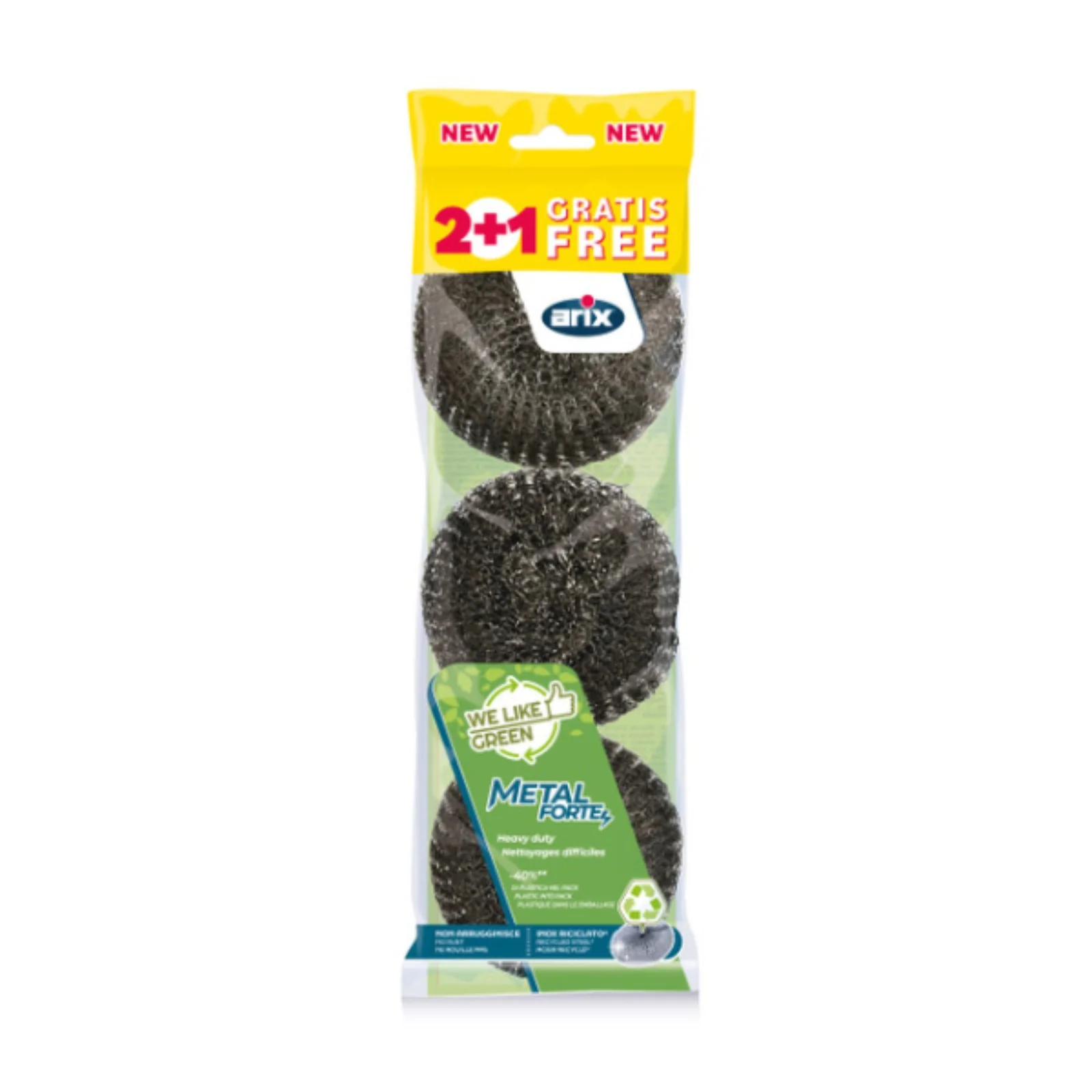 Arix We Like Green Metal Scourer 1pack - Image 2