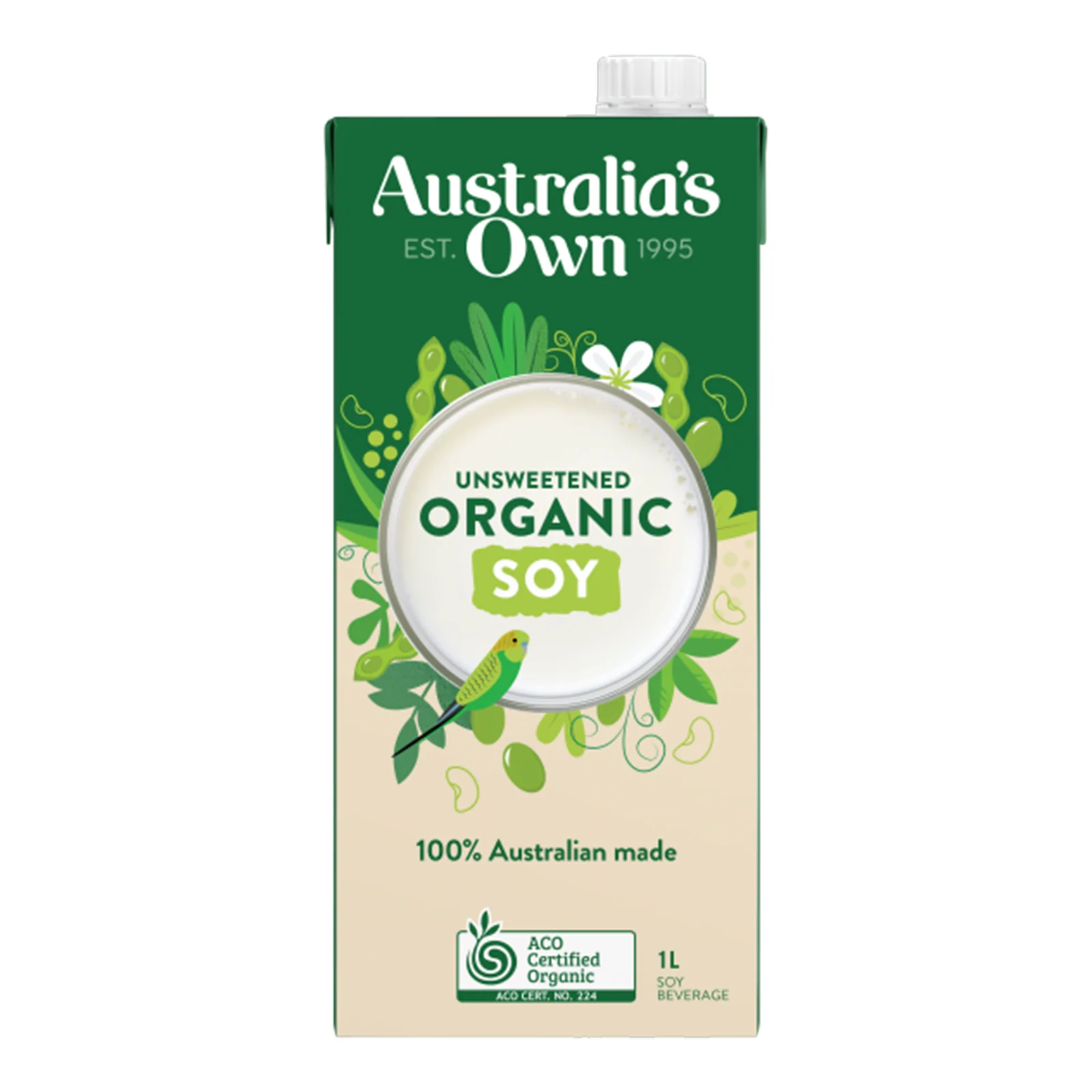 Australias Own Organic Unsweetened Soy Milk 1L - Image 2