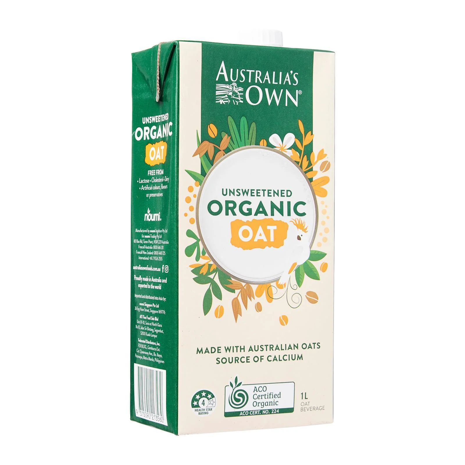 Autralias Own Unsweetened Organic Oat Milk 1L - Image 2