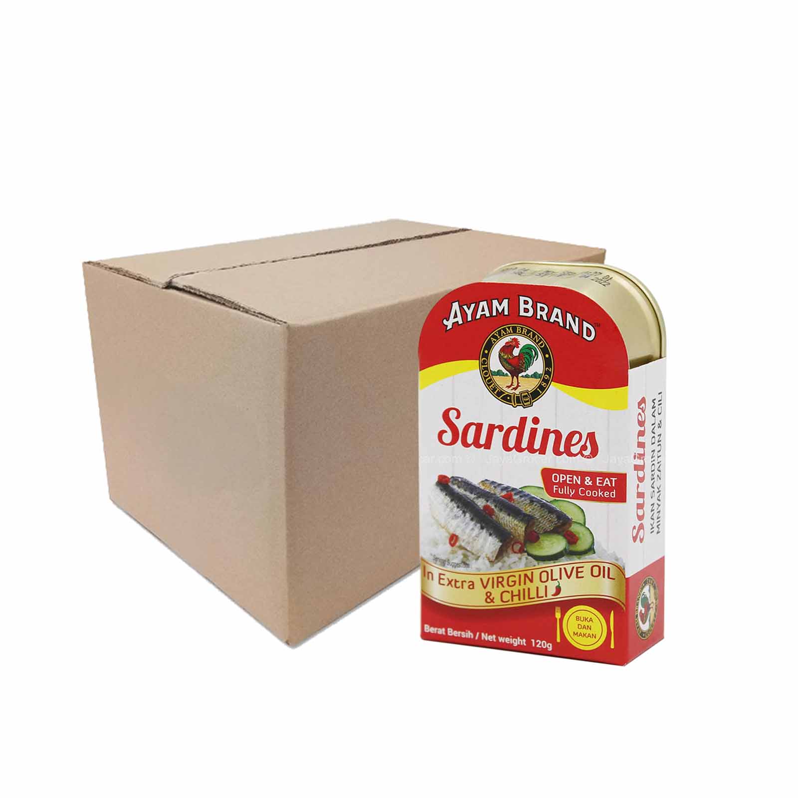 Ayam Brand Sardines in Extra Virgin Olive Oil and Chilli 120g - Image 2
