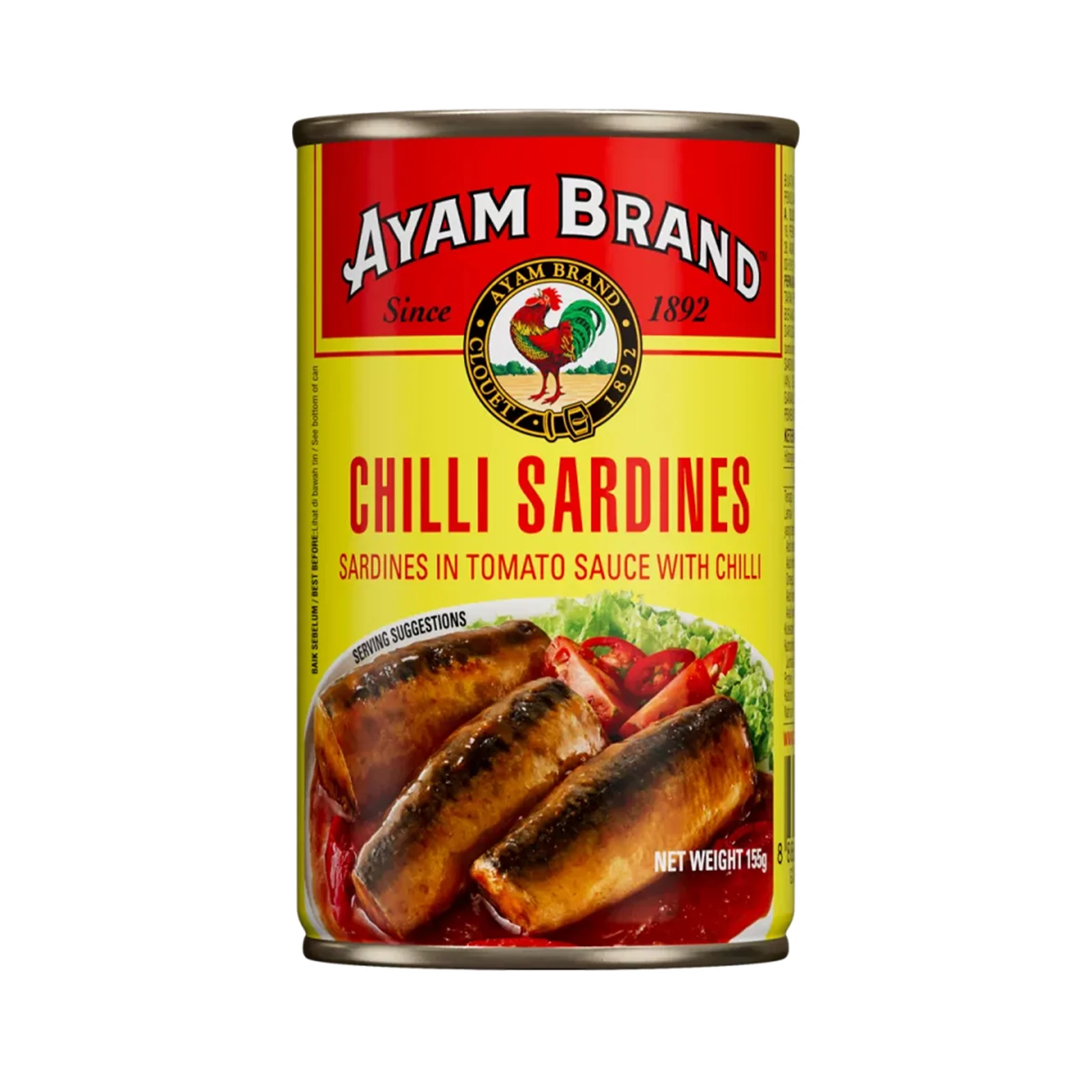 Ayam Brand Sardines in Tomato Sauce with Chilli 155g