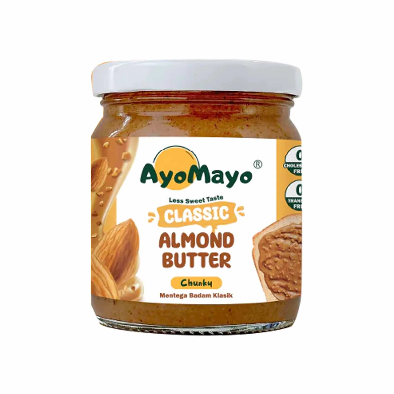 Ayomayo Classic Almond Butter (Chunky) 180g - Image 2
