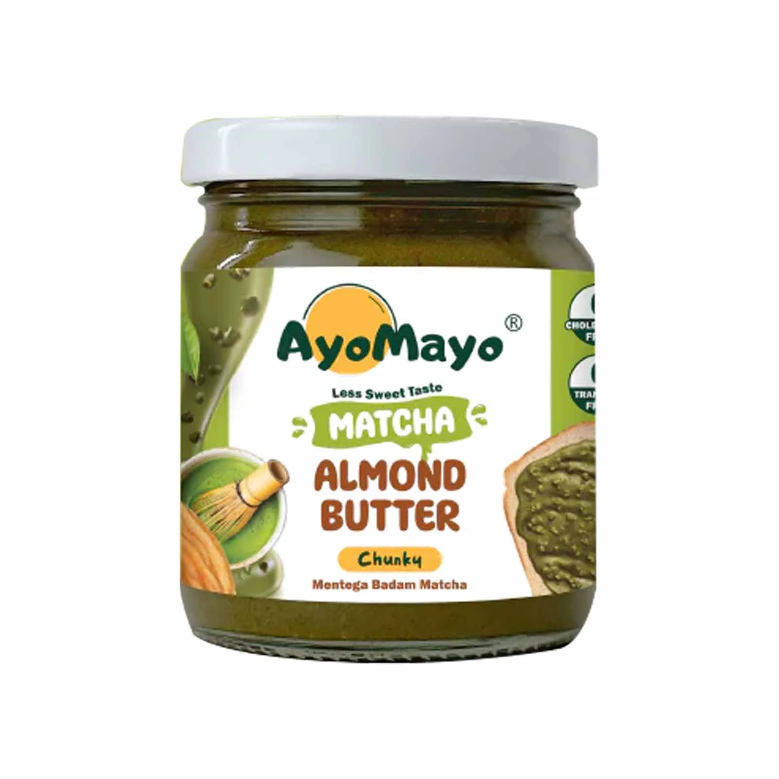 Ayomayo Matcha Almond Butter (Chunky) 180g - Image 2