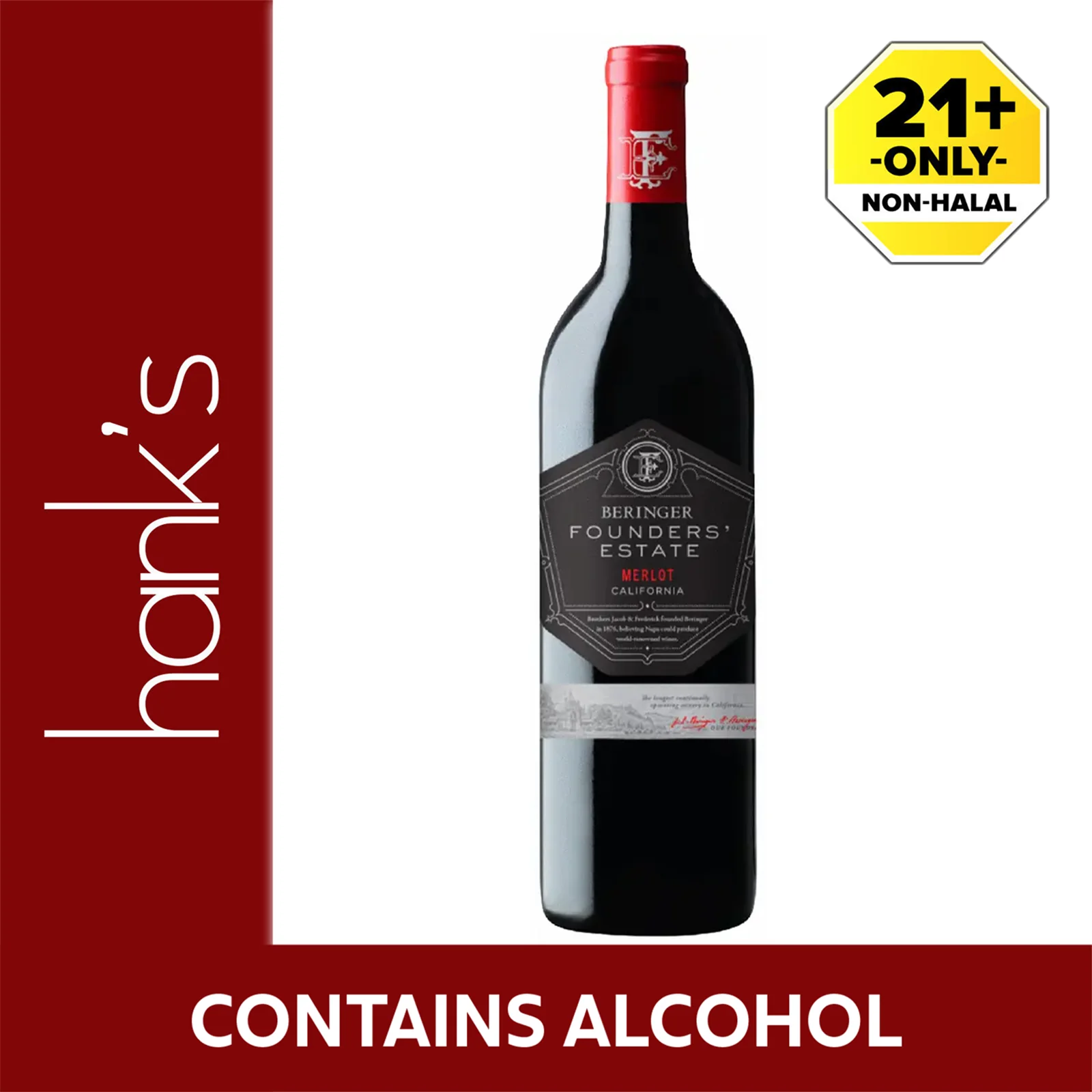 Beringer Founders' Estate Merlot 750ml - Image 2