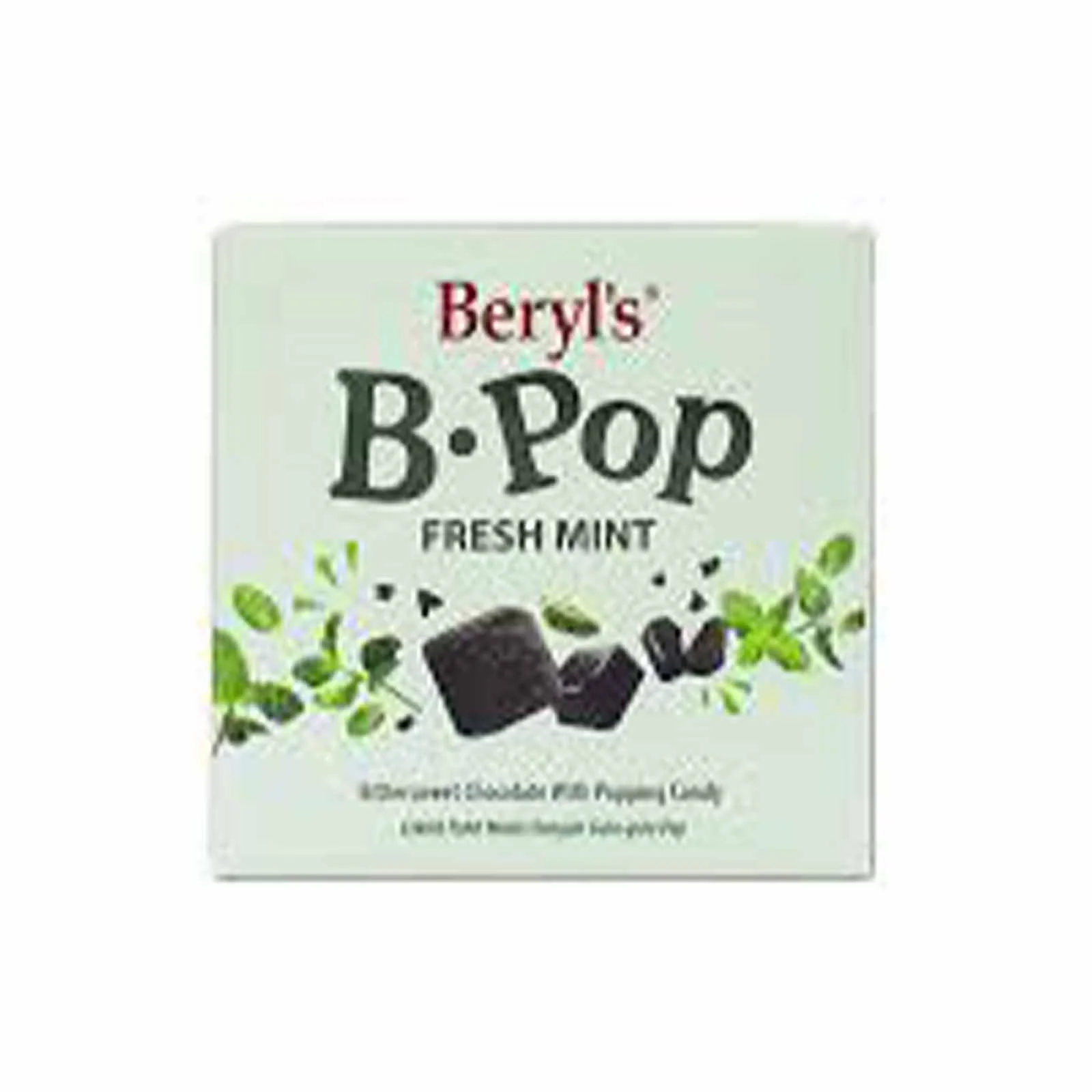 Beryls B.Pop Fresh Mint Bittersweet Chocolate 50g - Image 3