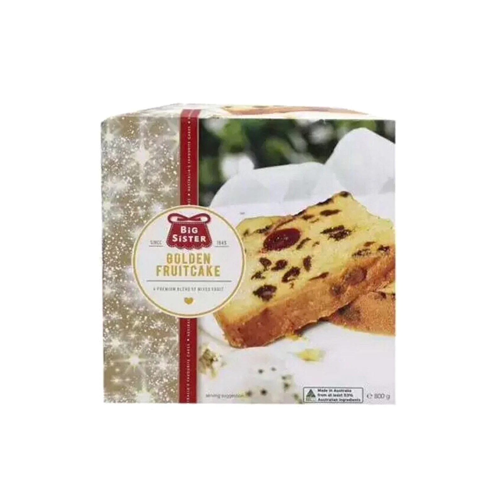 Big Sister Christmas Golden Fruit Cake 800g - Image 2