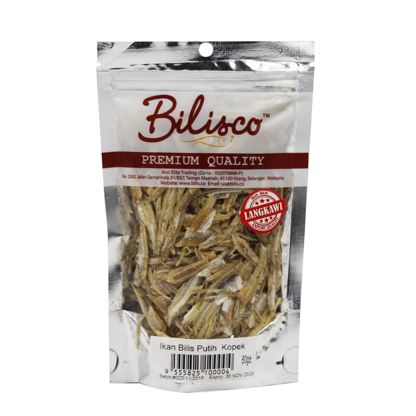 Bilisco Peeled White Anchovies (Ikan Bilis Putih Kopek) 80g - Image 2
