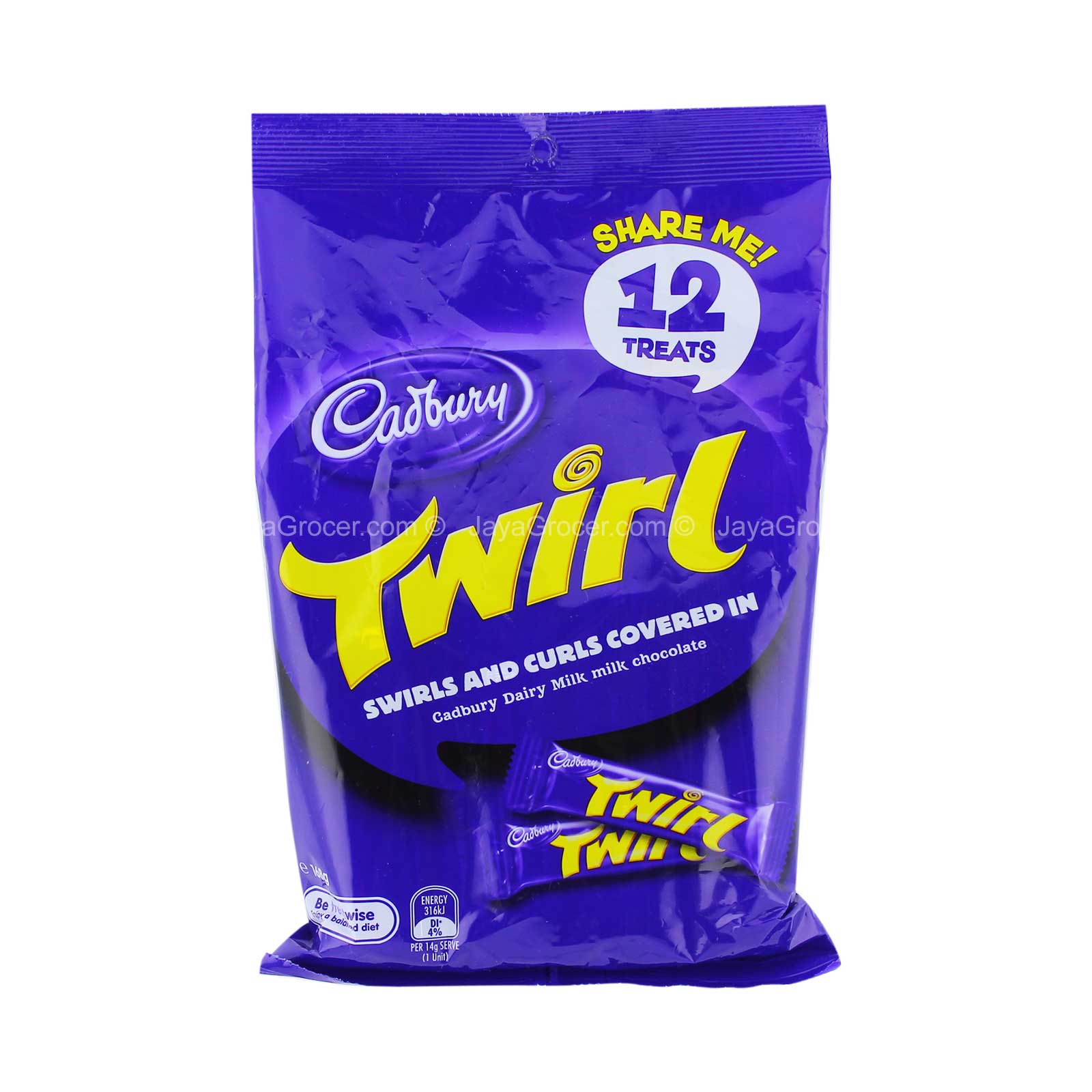 Cadbury Dairy Milk Chocolate Twirl Share Pack 168g - Image 2