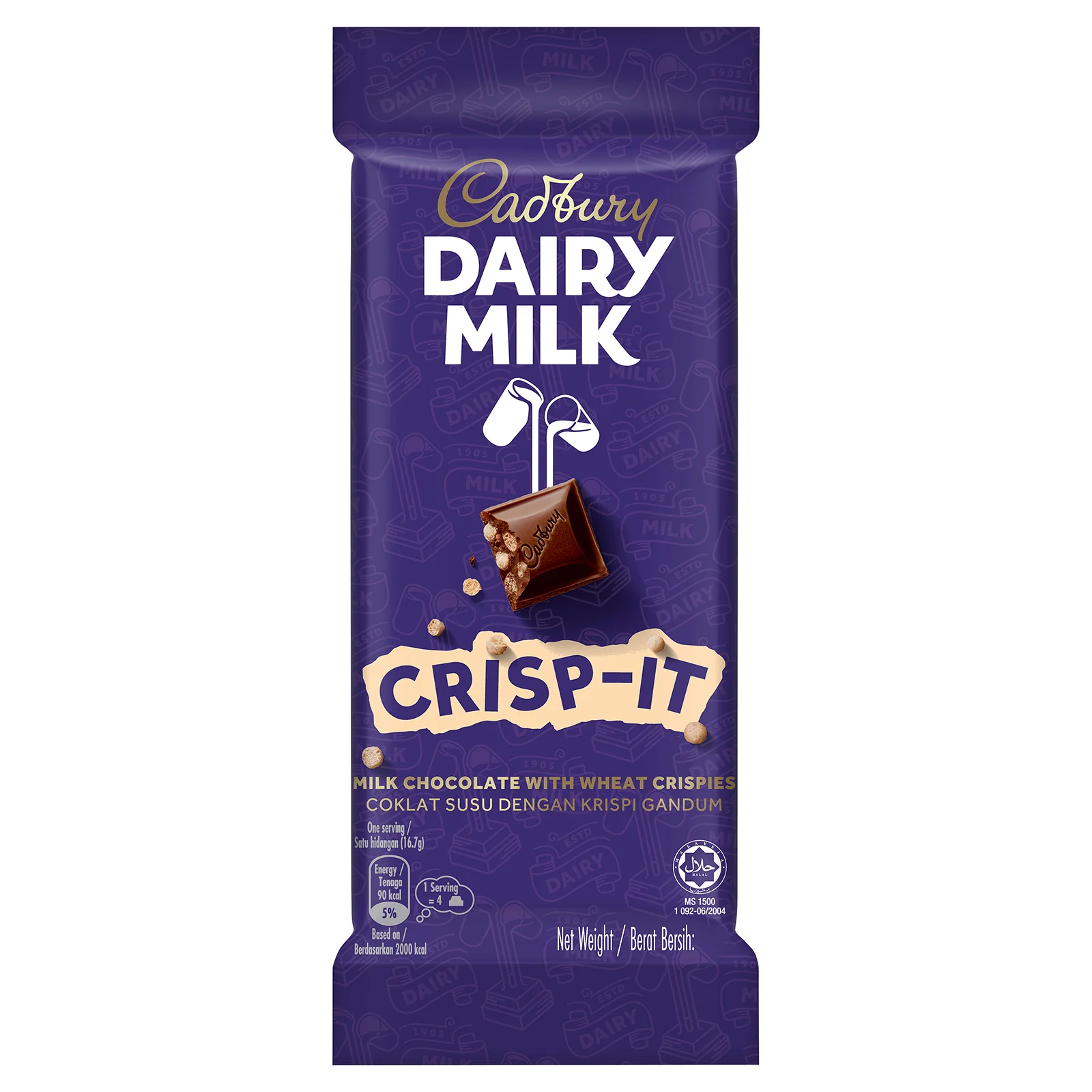 Cadbury Dairy Milk Crisp-It Chocolate Bar 130g - Image 2