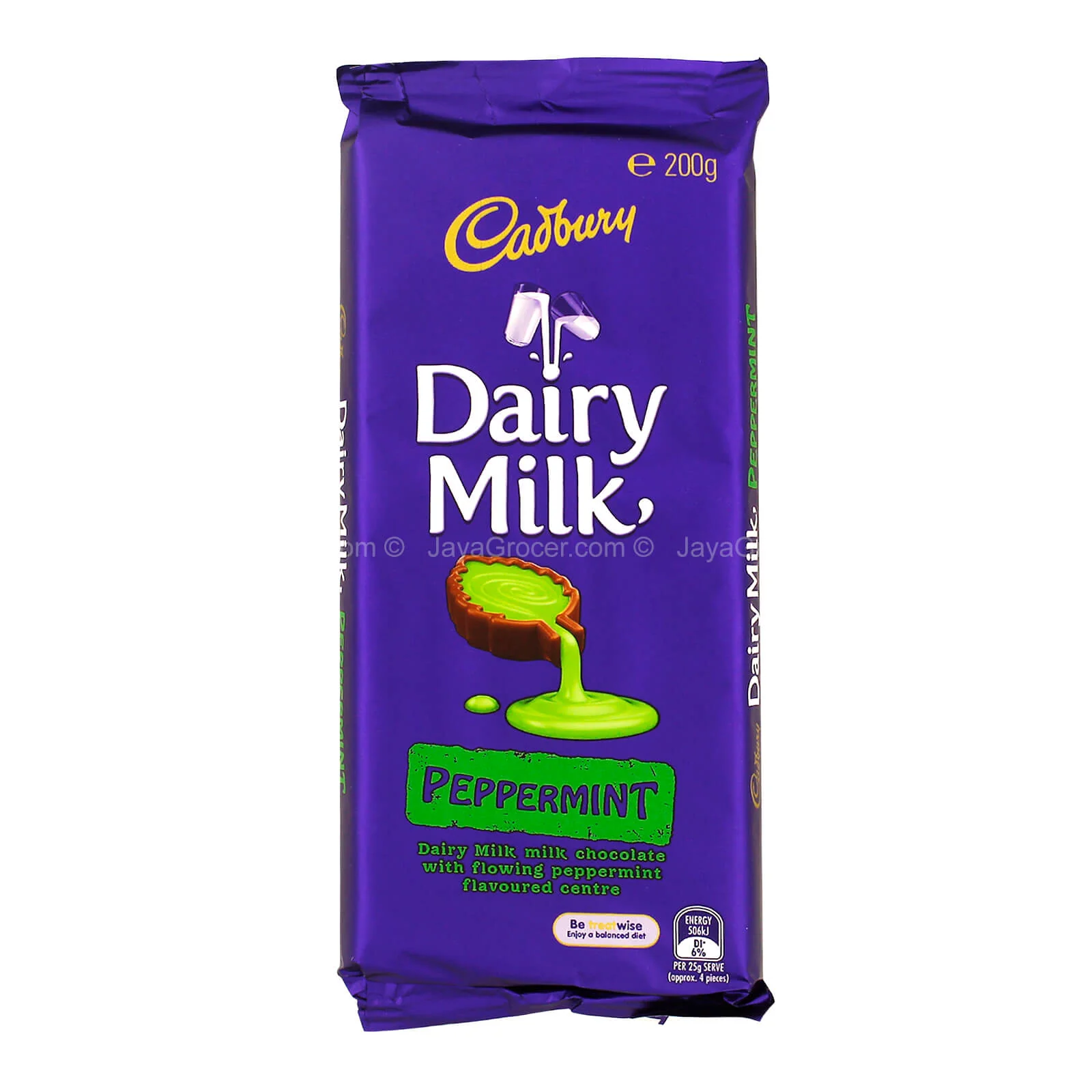 Cadbury Dairy Milk Peppermint Chocolate Bar 180g - Image 3