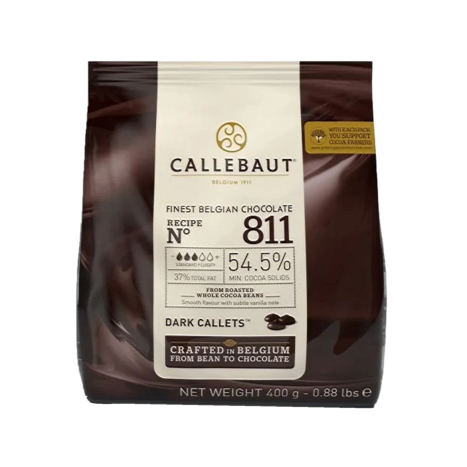 Callebaut Finest Belgian Dark Chocolate Chips Recipe 811 400g - Image 2