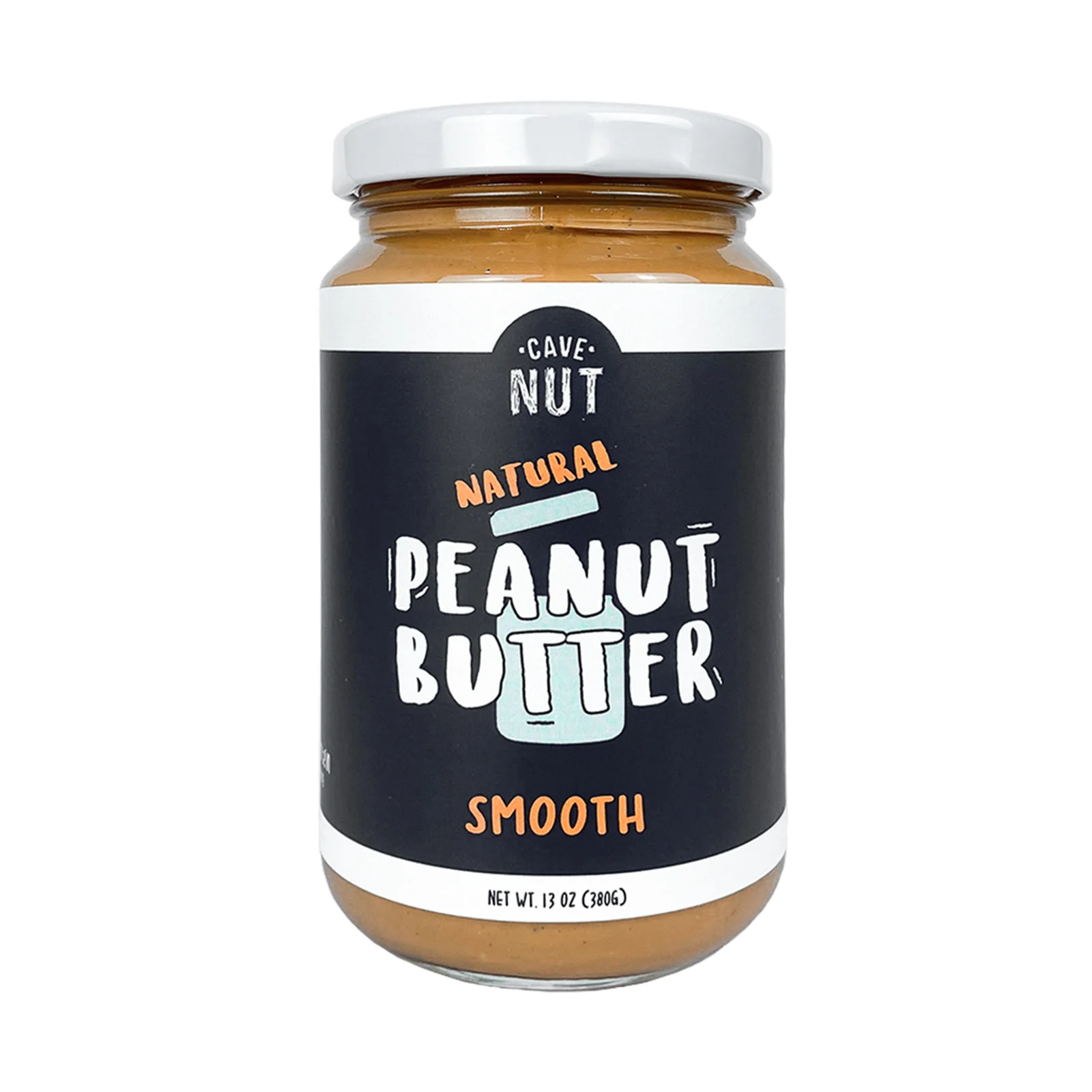 Cavenut Natural Peanut Butter Spread Smooth 380g - Image 2