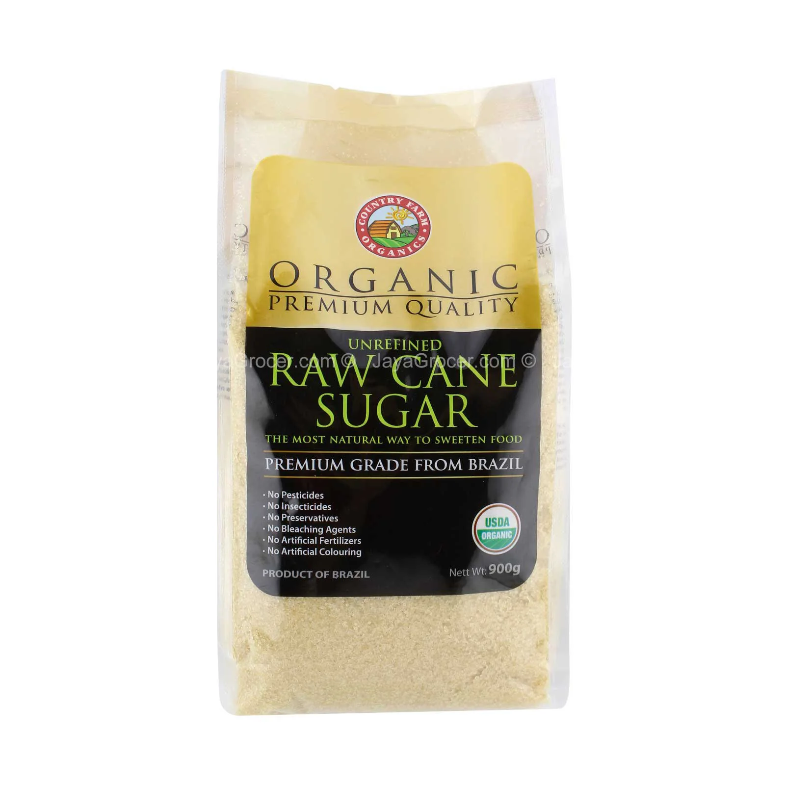 Country Farm Organics Certified Organic Raw Cane Sugar 900g - Image 2