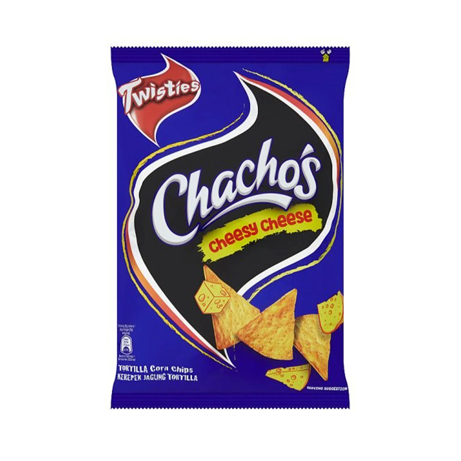 Chachos Tortilla Corn Chips Cheesy Cheese Flavour 70g - Image 2
