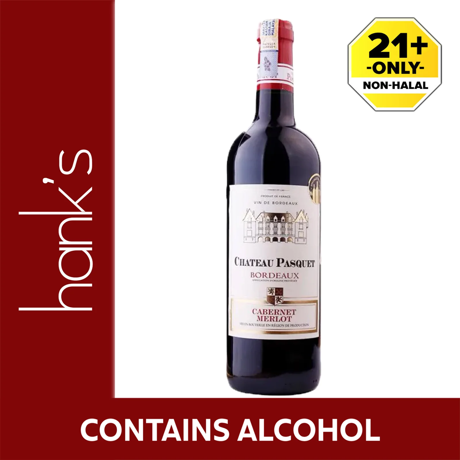 Chateau Pasquet Bordeaux Cabernet Merlot Wine 750ml - Image 2
