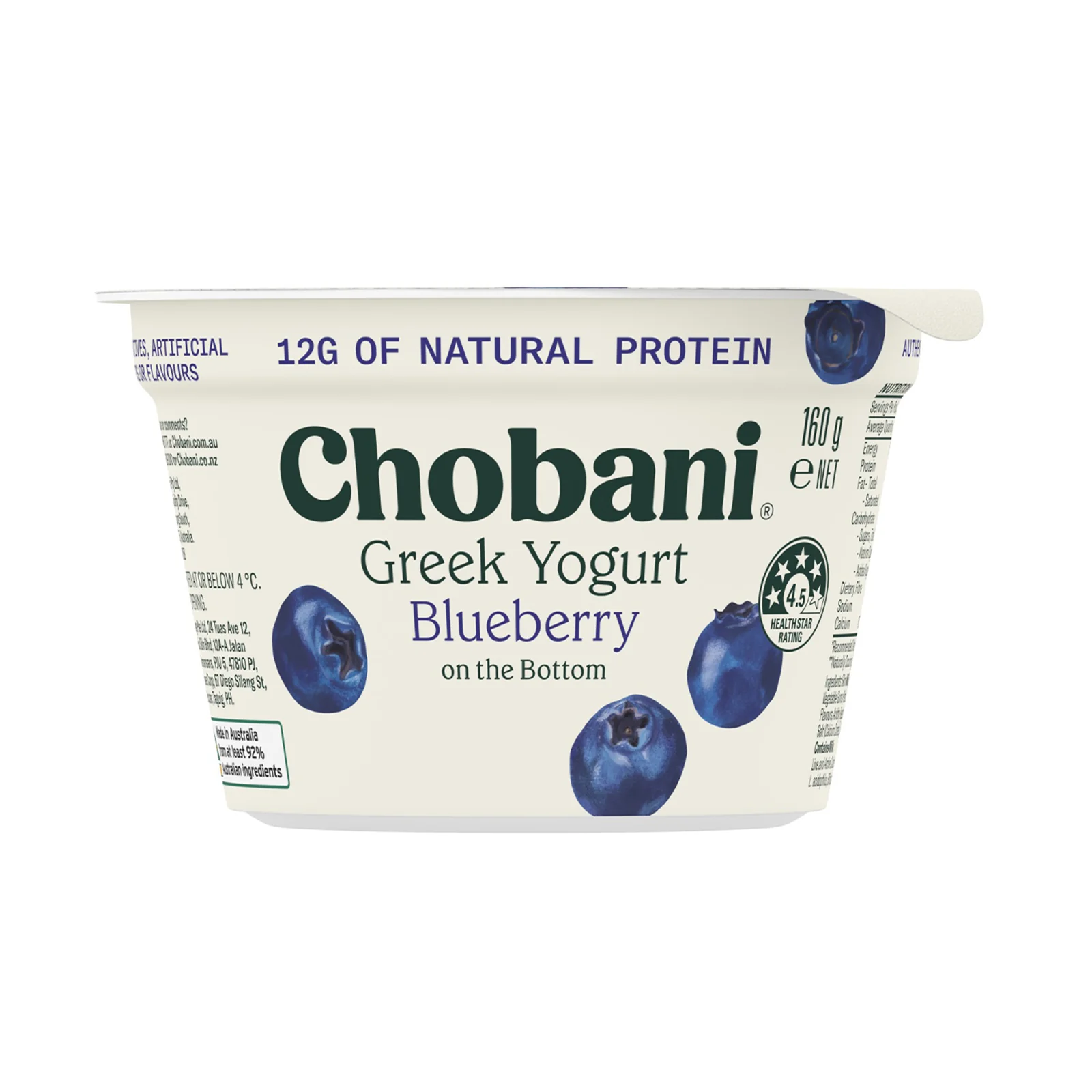 Chobani Blueberry Yogurt 160g - Image 2