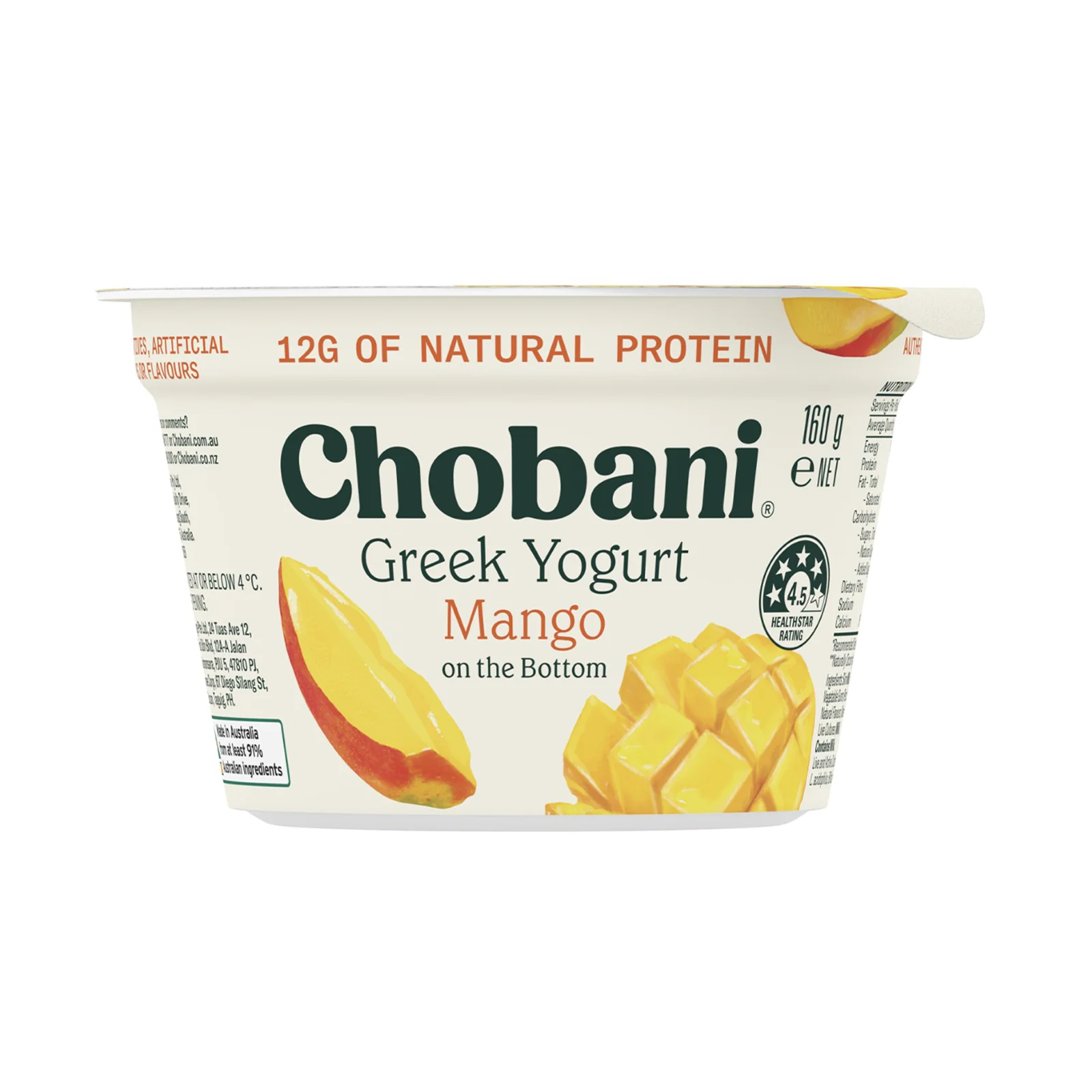 Chobani Greek Yogurt Mango 2% Fat 160g - Image 2