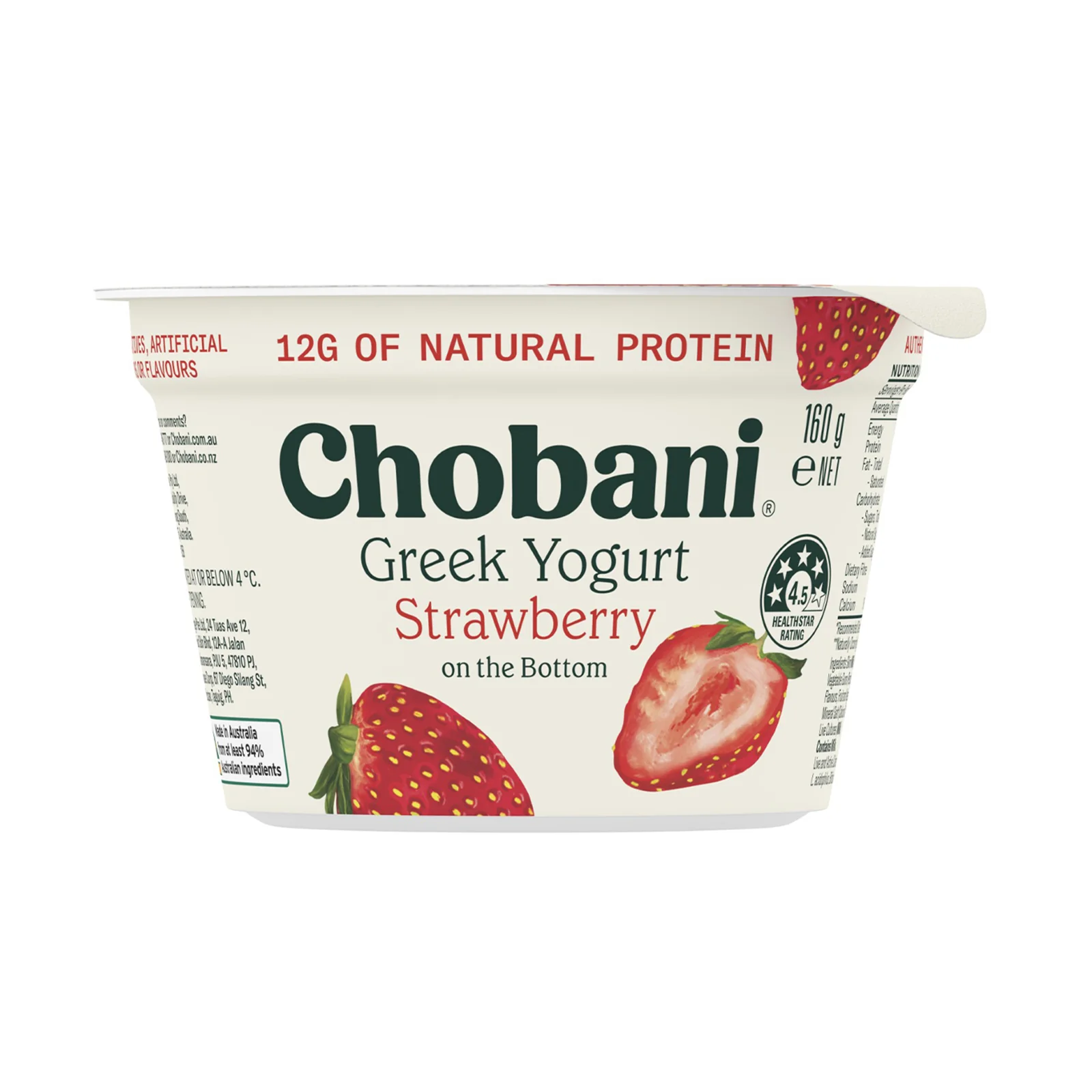 Chobani Strawberry Yogurt 160g - Image 2