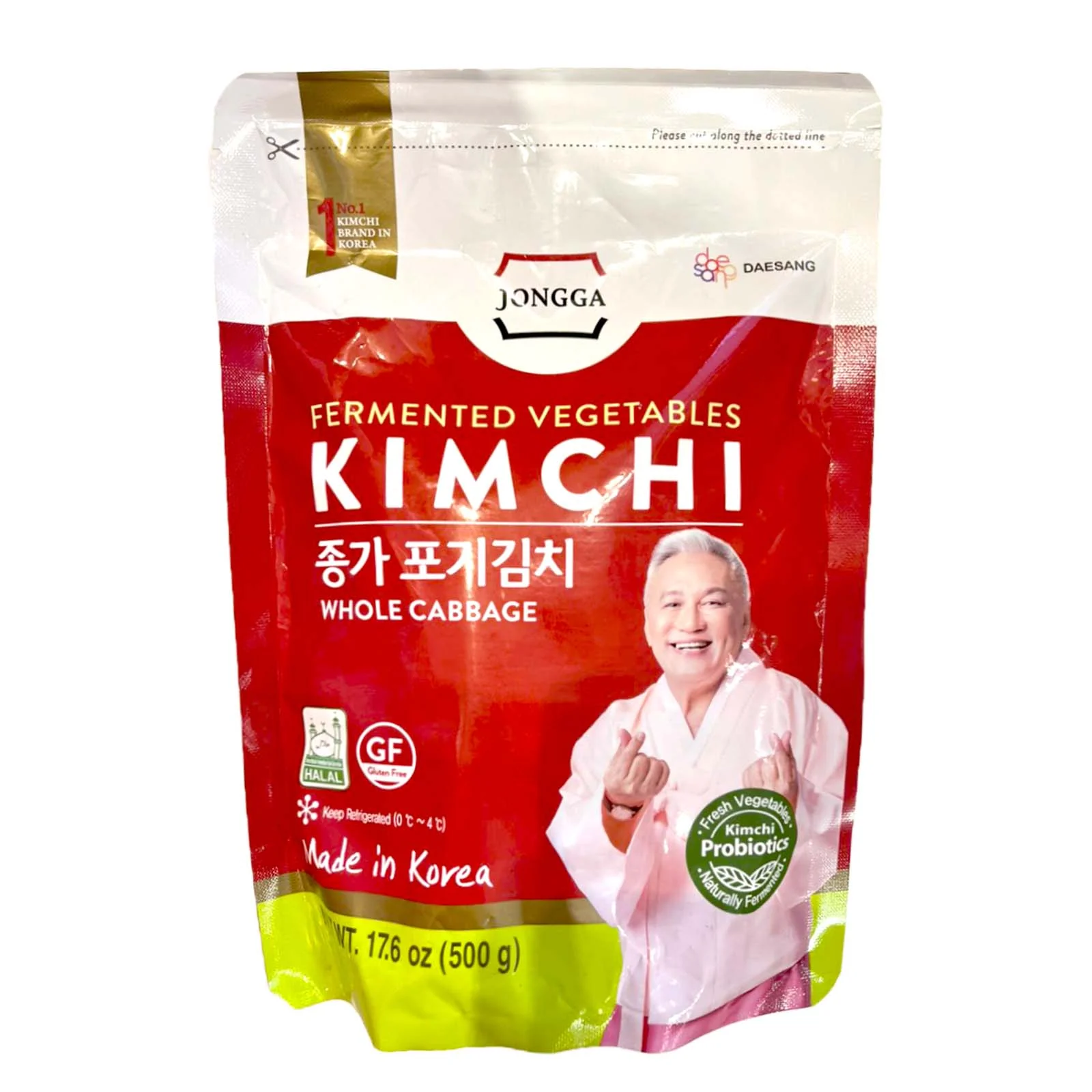 Jongga Fermented Vegetables Kimchi (Whole Cabbage) 500g - Image 2