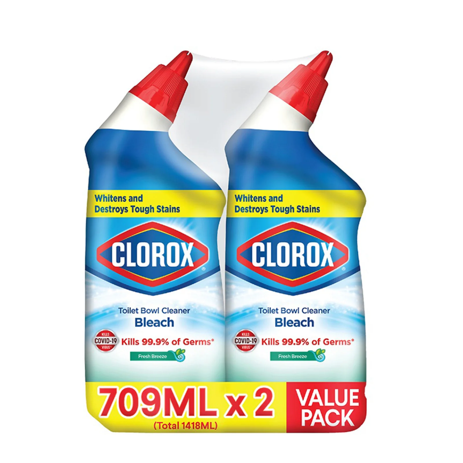 Clorox Toilet Bowl Cleaner Rain Clean 709ml x 2 - Image 2