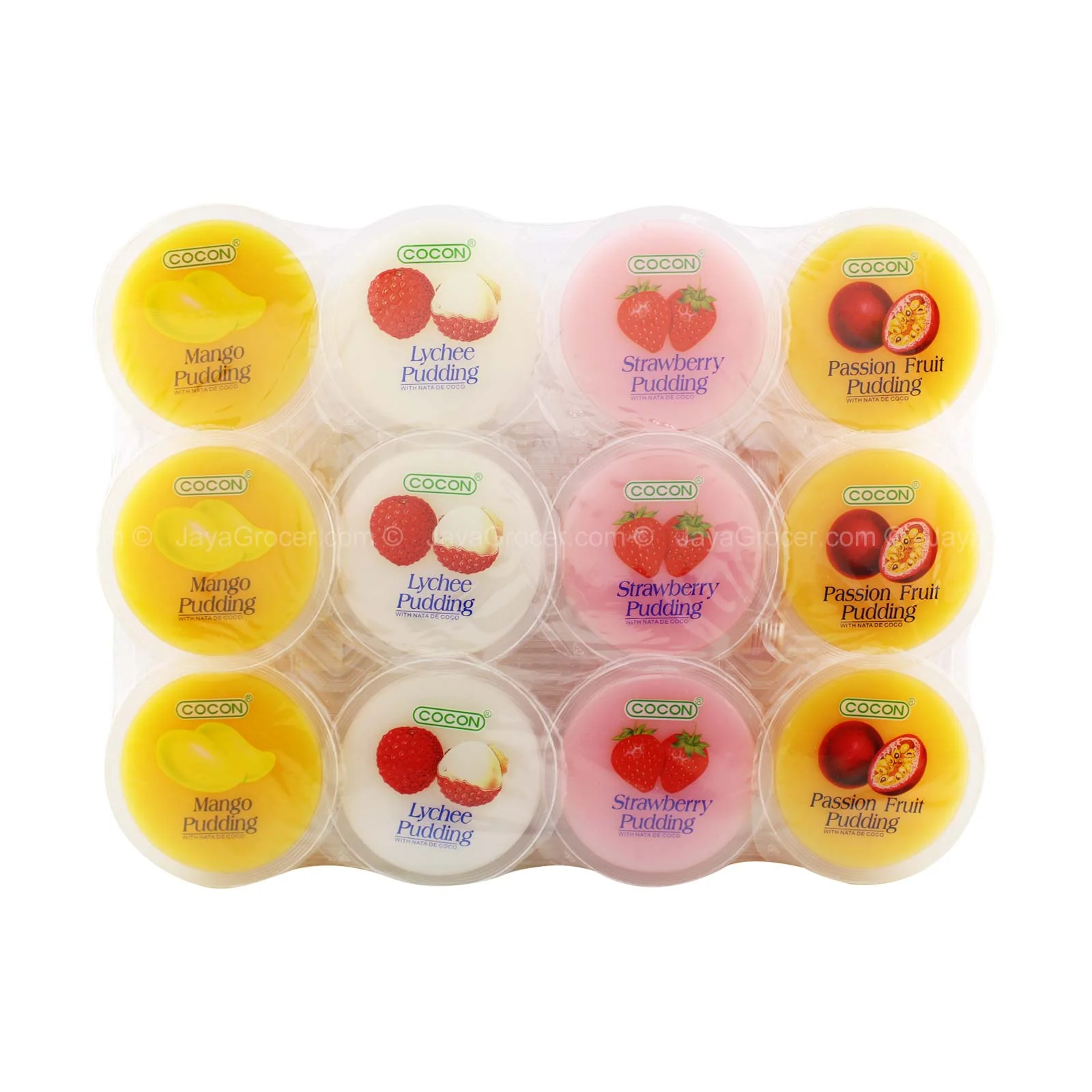 Cocon Nata Decoco Pudding Asorted Flavours 80g x 12