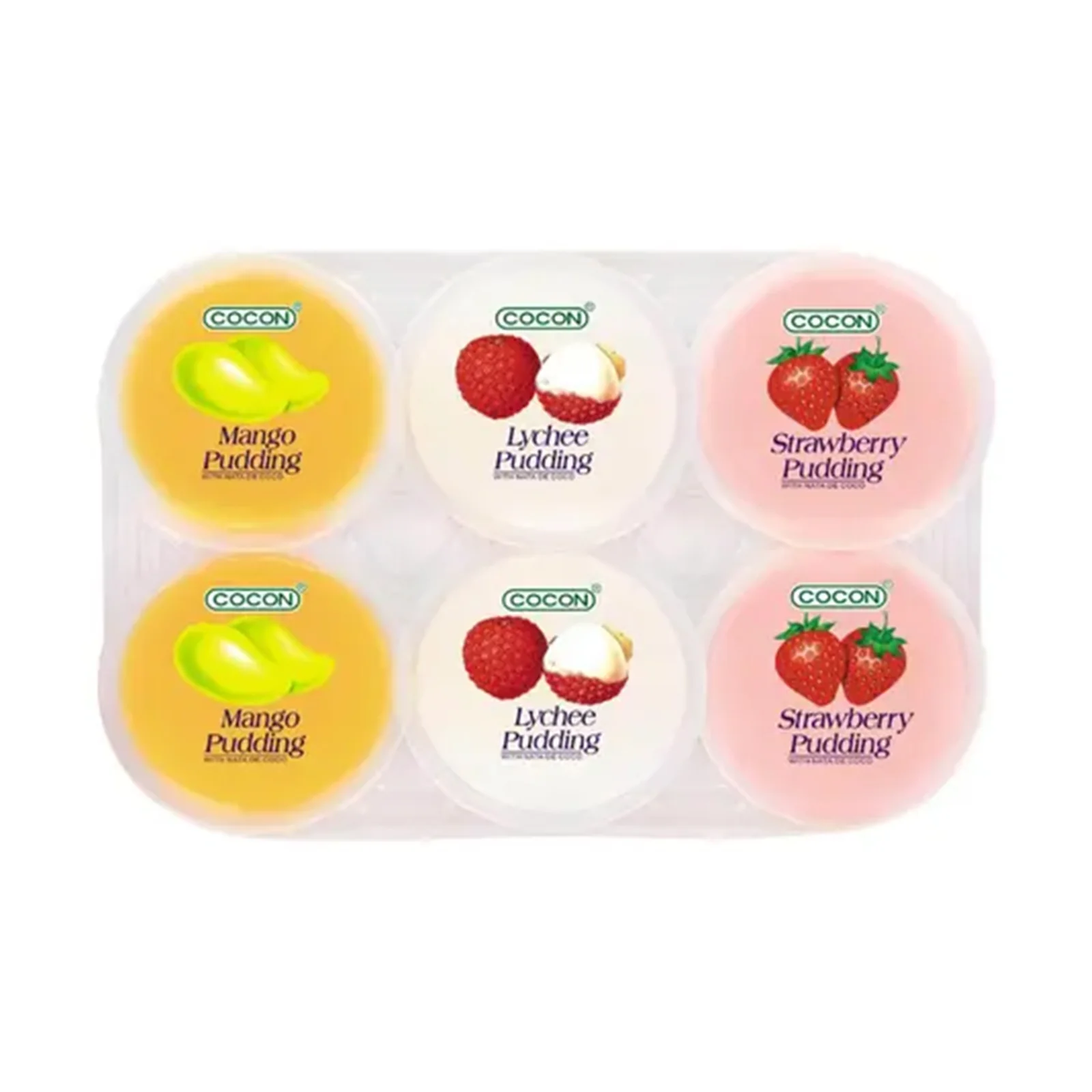 Cocon Nata De Cocon Pudding Mixed 80g x 6