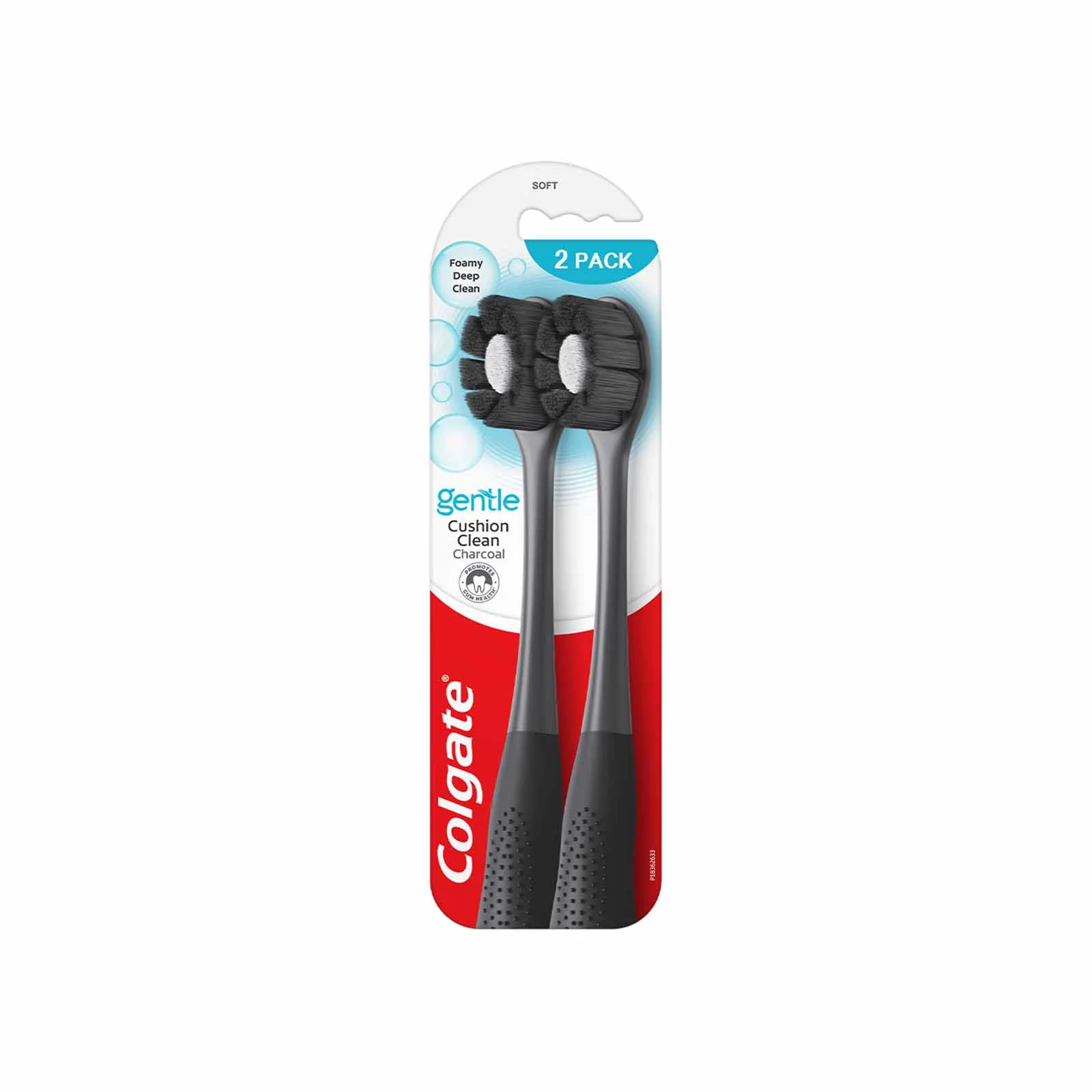 Colgate Cushion Clean Charcoal Toothbrush 2pcs/pack - Image 2