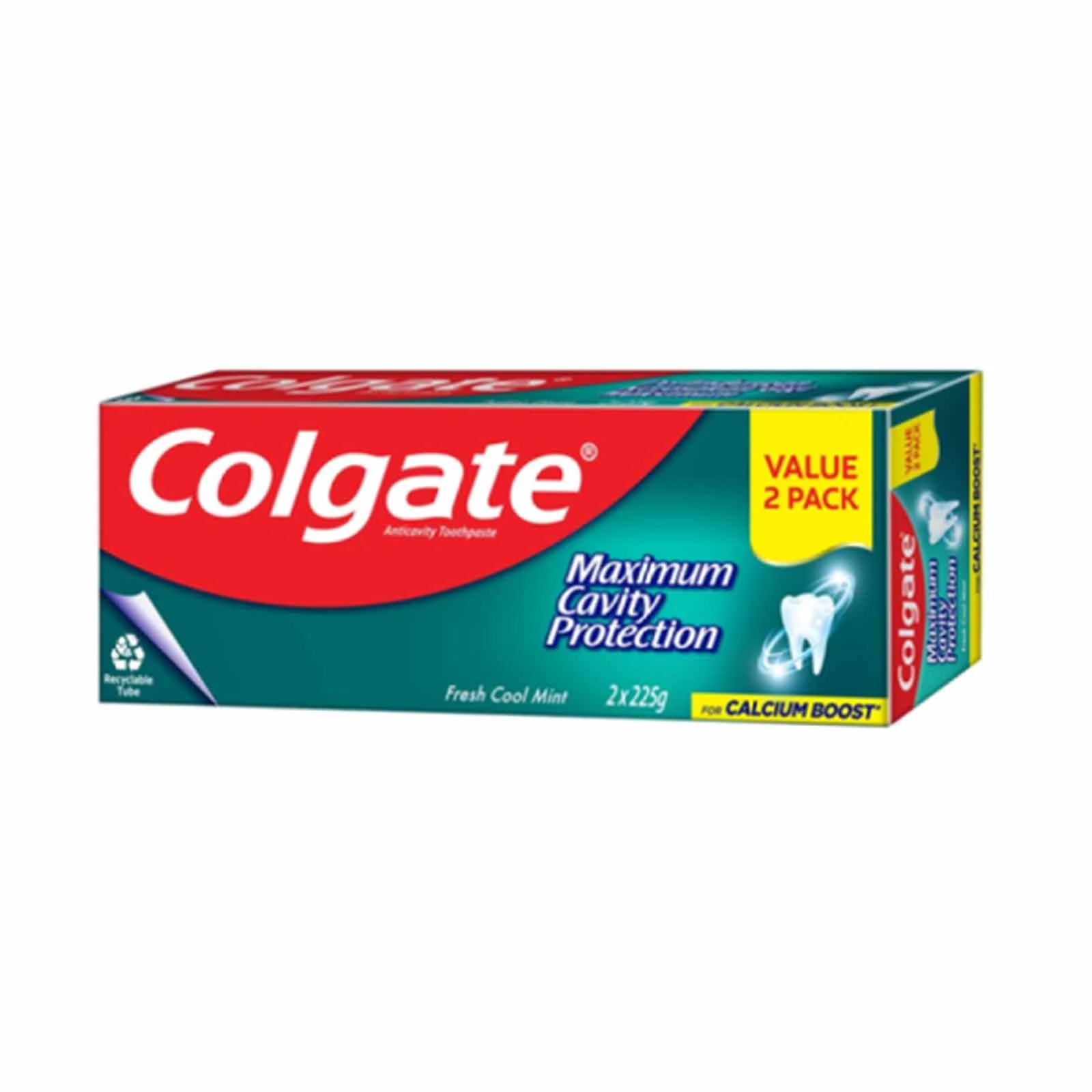 Colgate Fresh Cool Mint Toothpaste 225g x 2 - Image 2