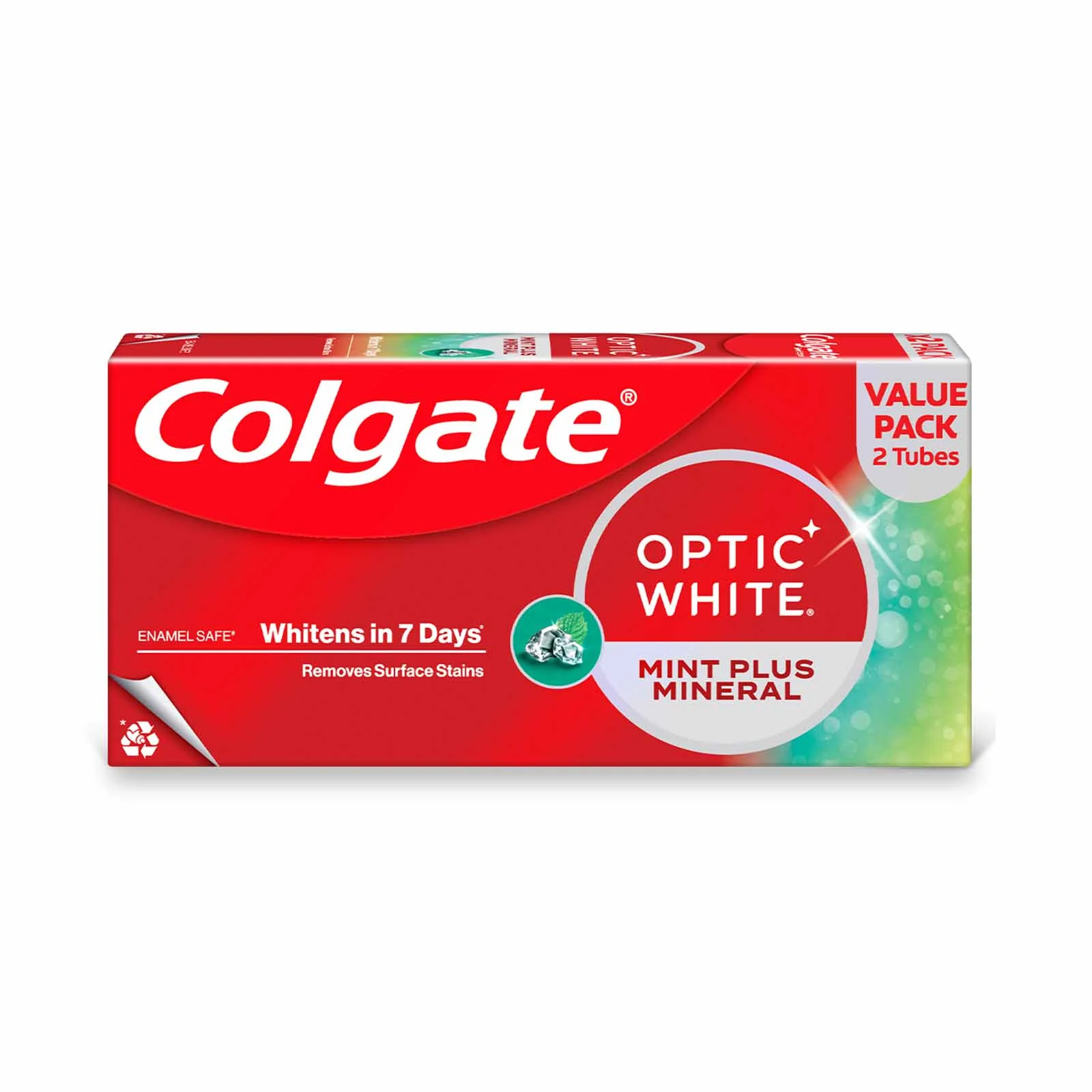 Colgate Optic White Sparkling Mint Toothpaste 100g x 2 - Image 2