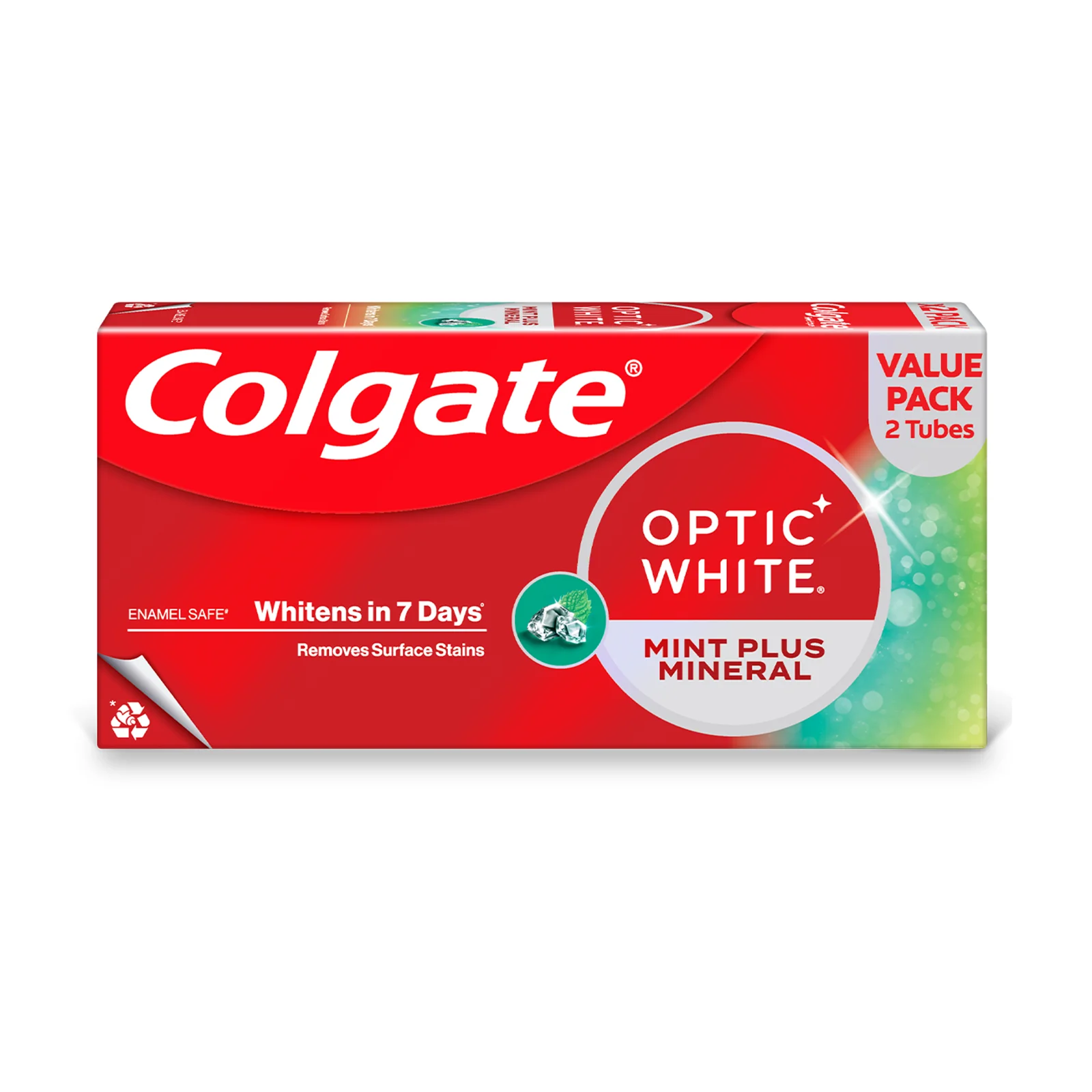 Colgate Optic White Sparkling Mint Toothpaste 100g x 2 - Image 3