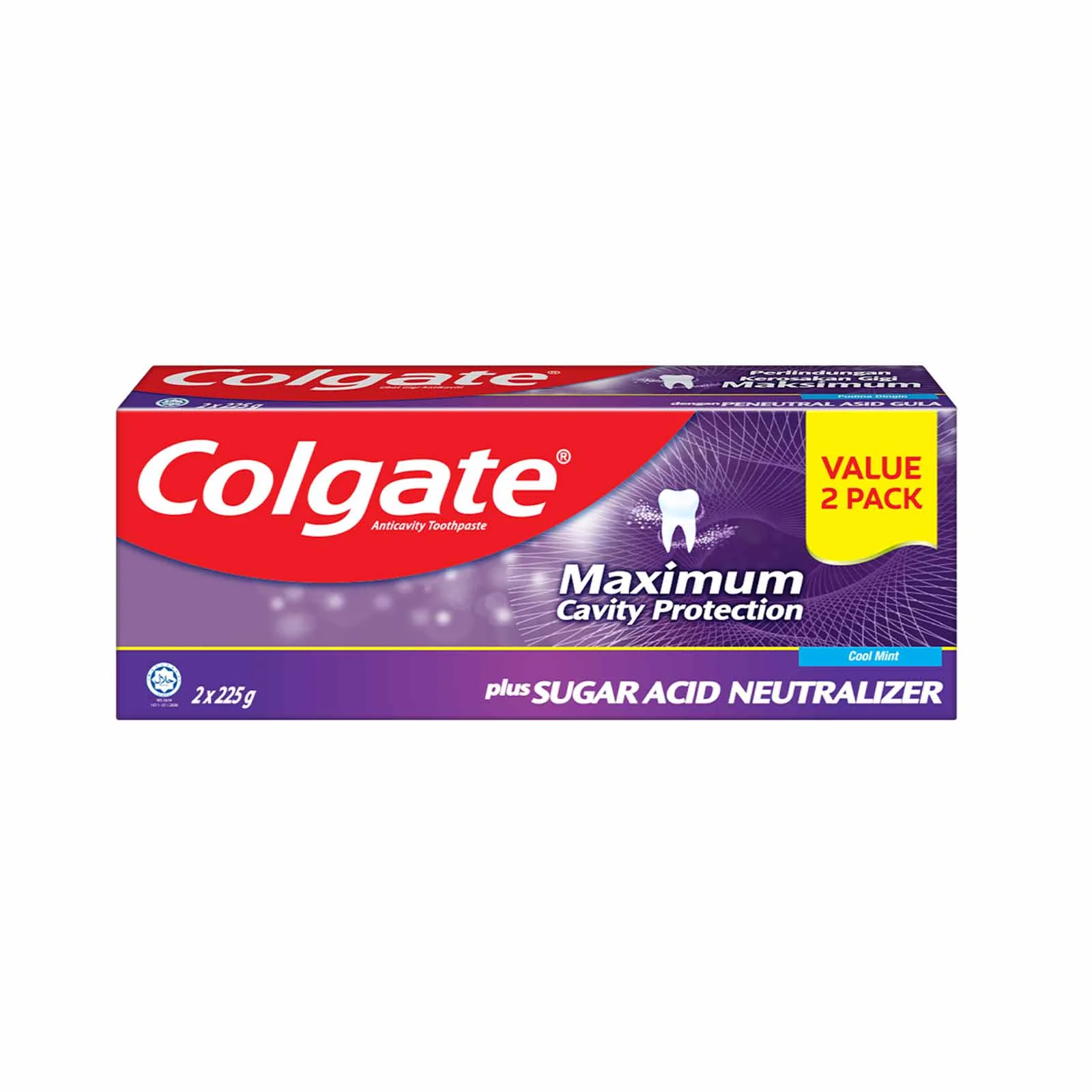 Colgate Sugar Acid Neutraliser Cool Mint Toothpaste 225g x 2 - Image 2