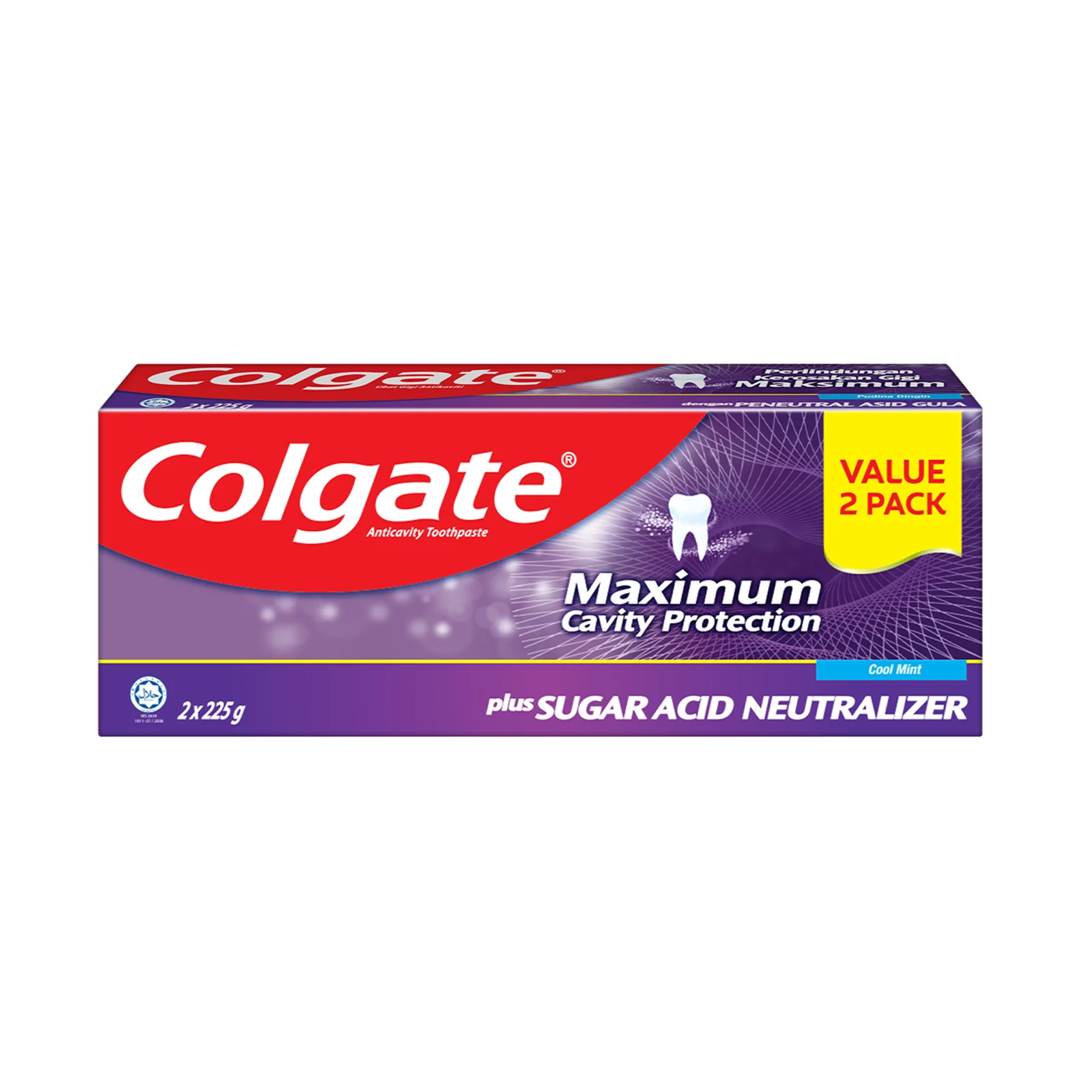 Colgate Sugar Acid Neutraliser Cool Mint Toothpaste 225g x 2 - Image 4