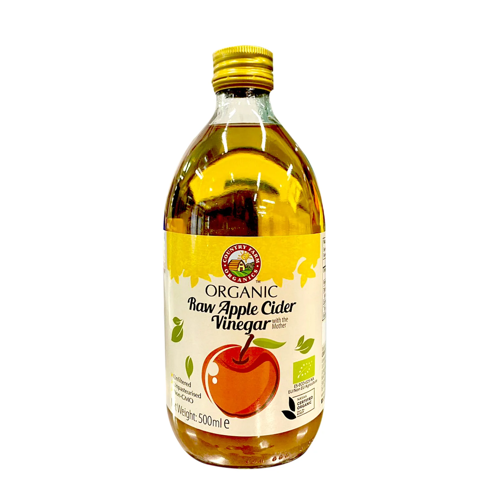 Country Farm Organic Apple Cider Vinegar 500ml - Image 2