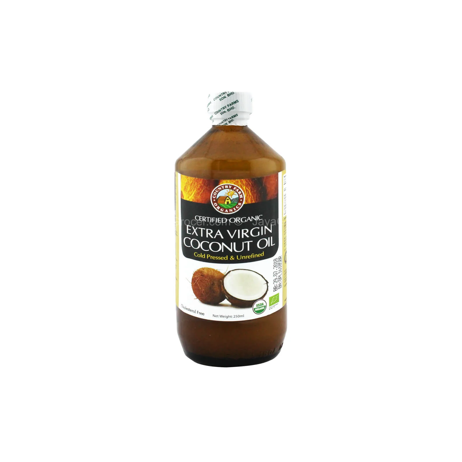 Country Farm Organic Extra Virgin Coconut Oil 250ml - Image 2