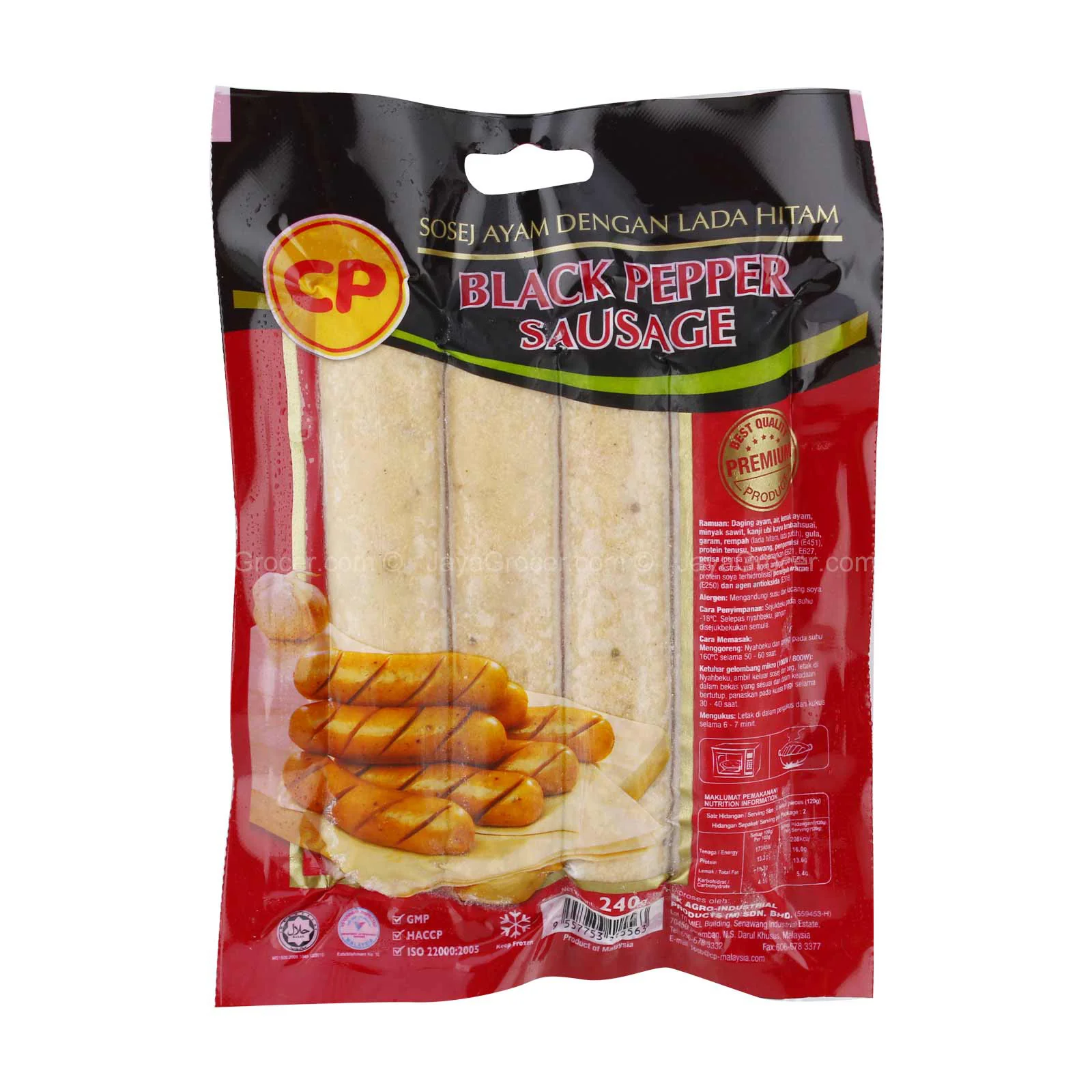 CP Black Pepper Sausage 240g - Image 2