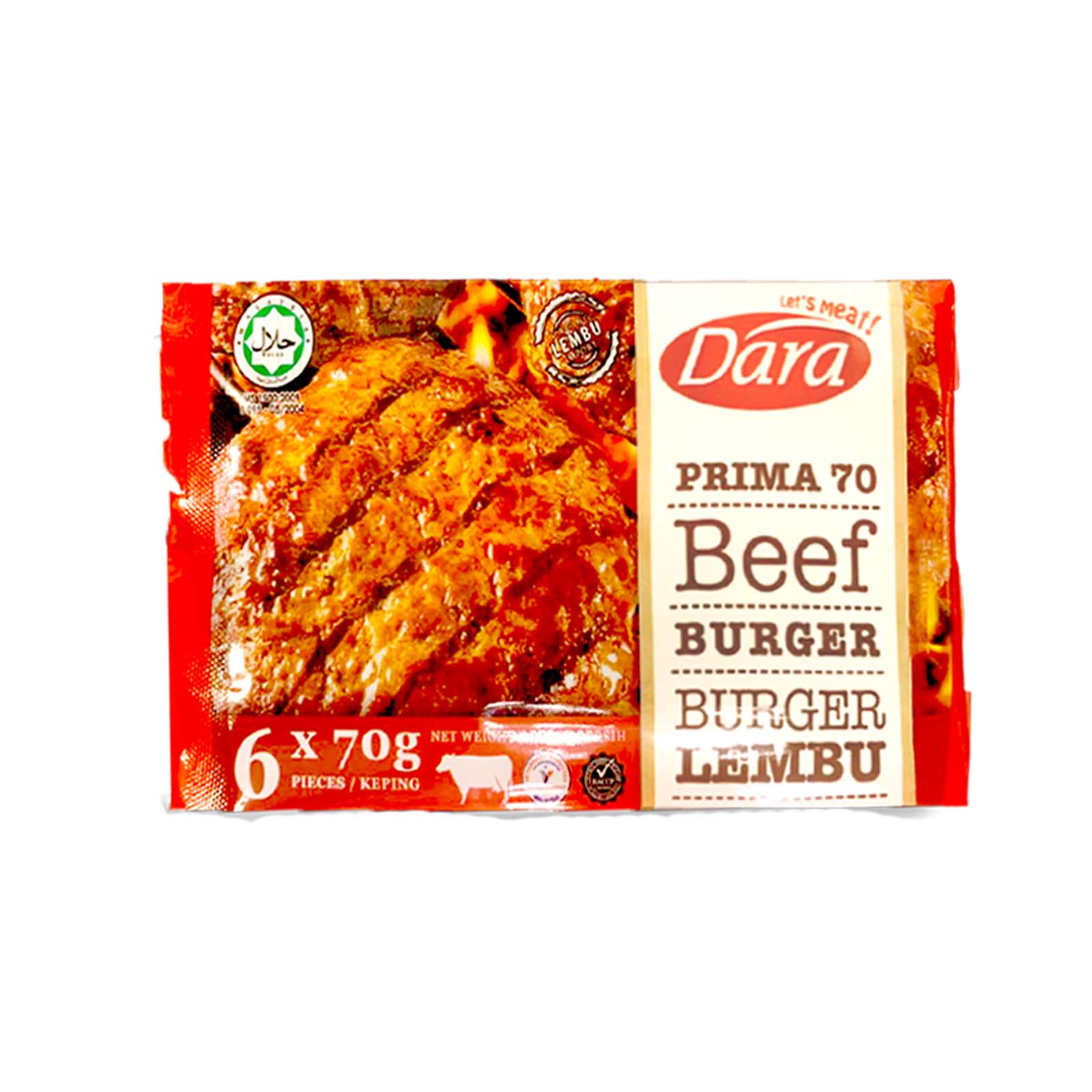 Dara Prima 70 Beef Burger 70g x 6 - Image 2