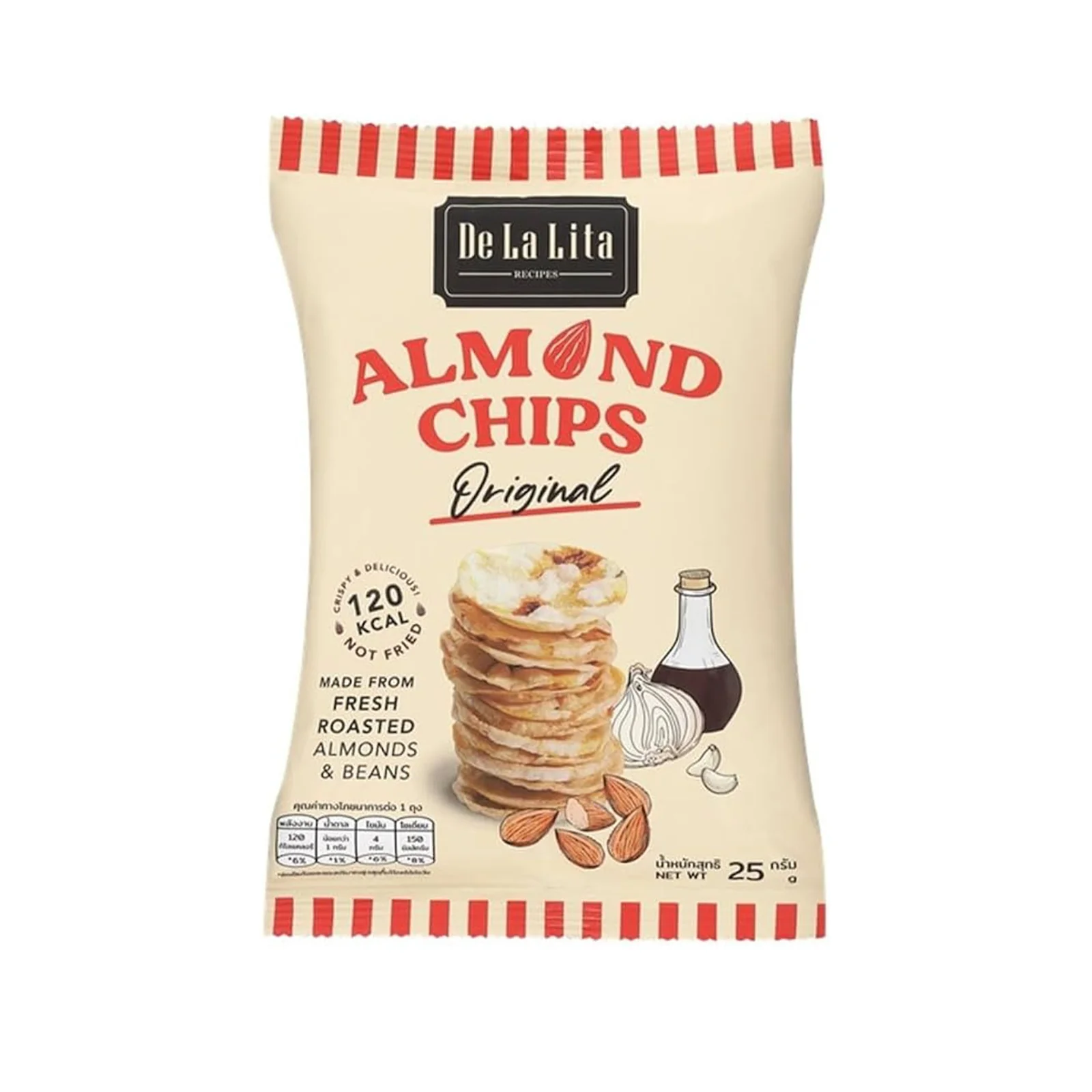 De La La Almond Chips Ori Flavor 25g
