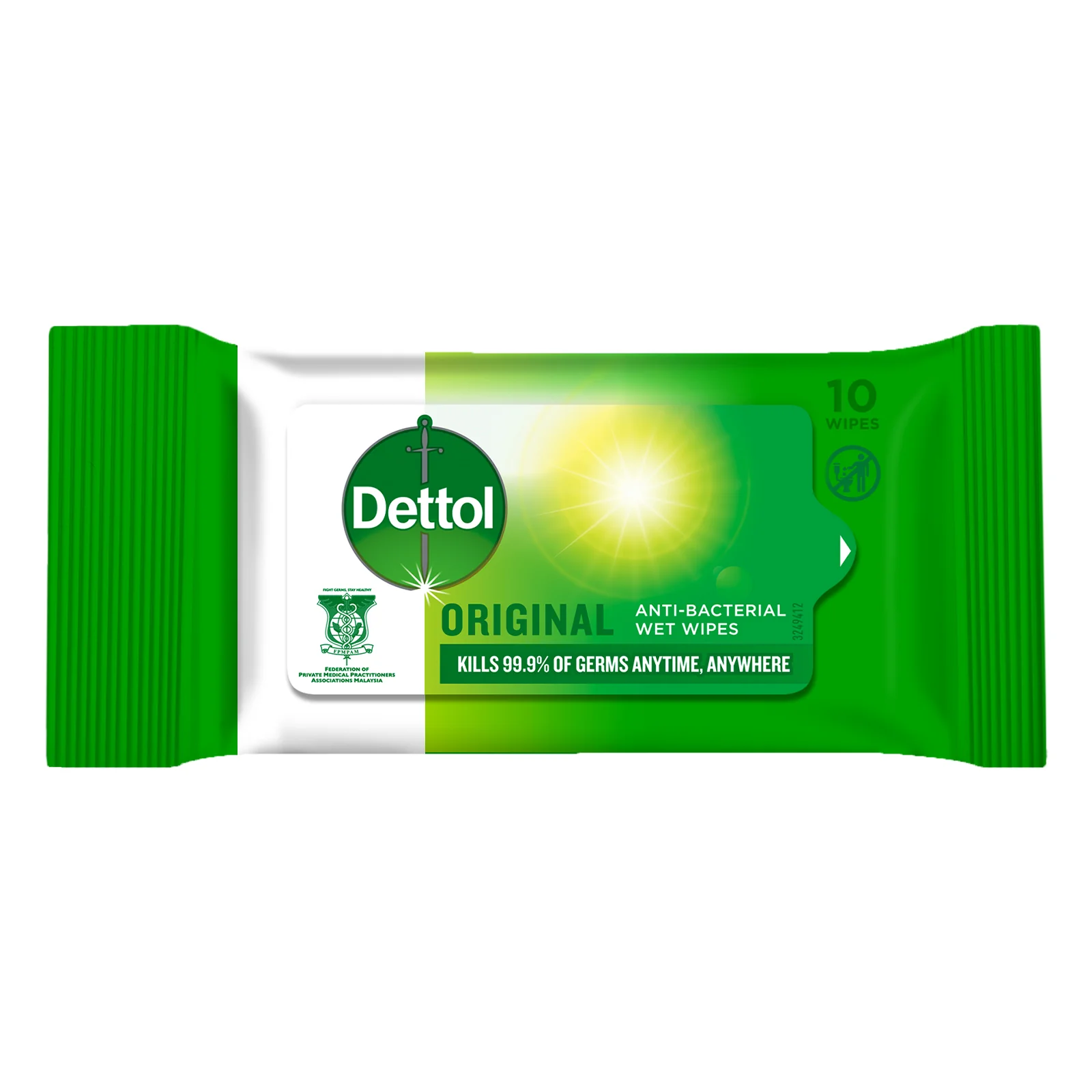Dettol Antibacterial Wipes Original 10pcs/pack - Image 2