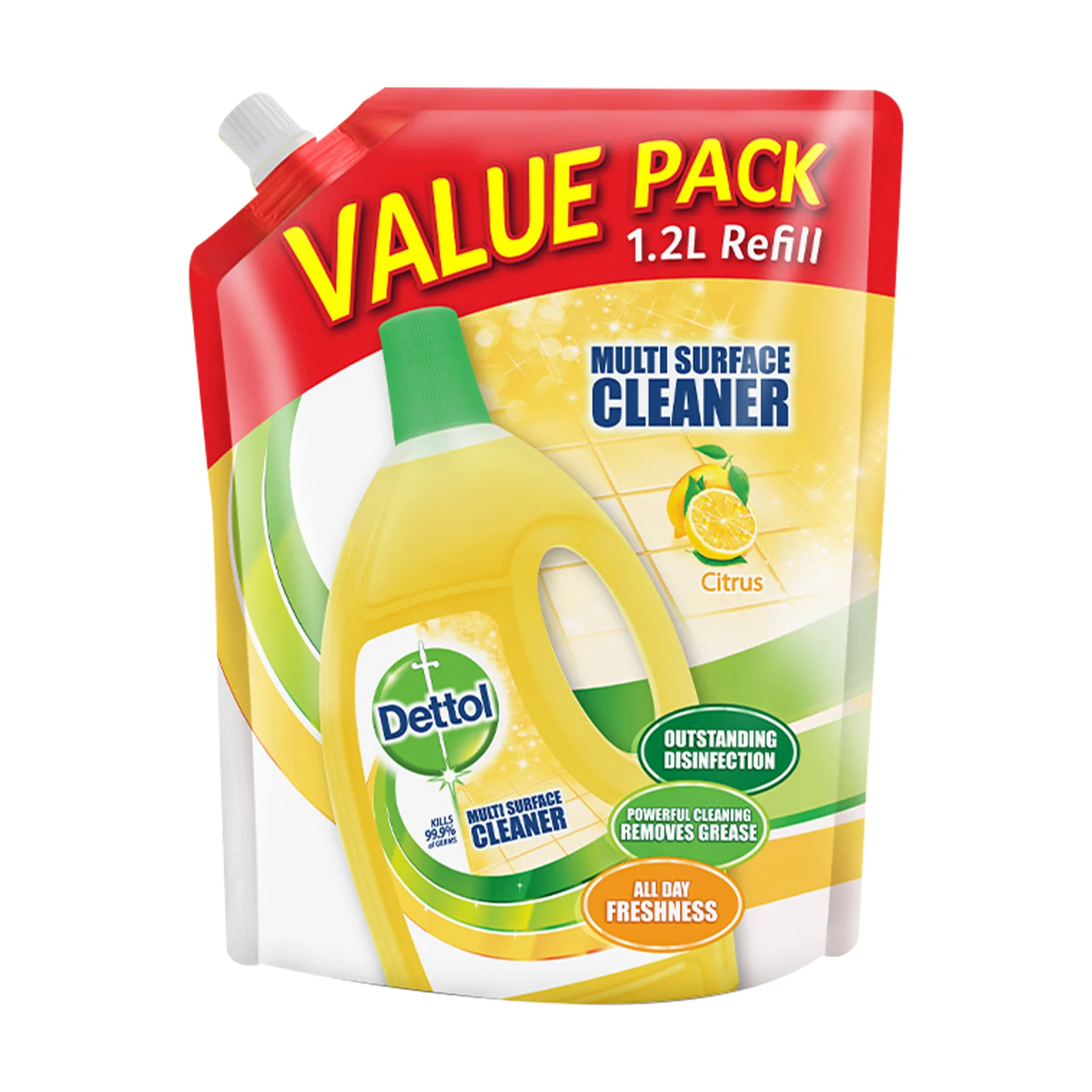 Dettol Multi Action Cleaner Refill Pouch Citrus 1.2L - Image 2
