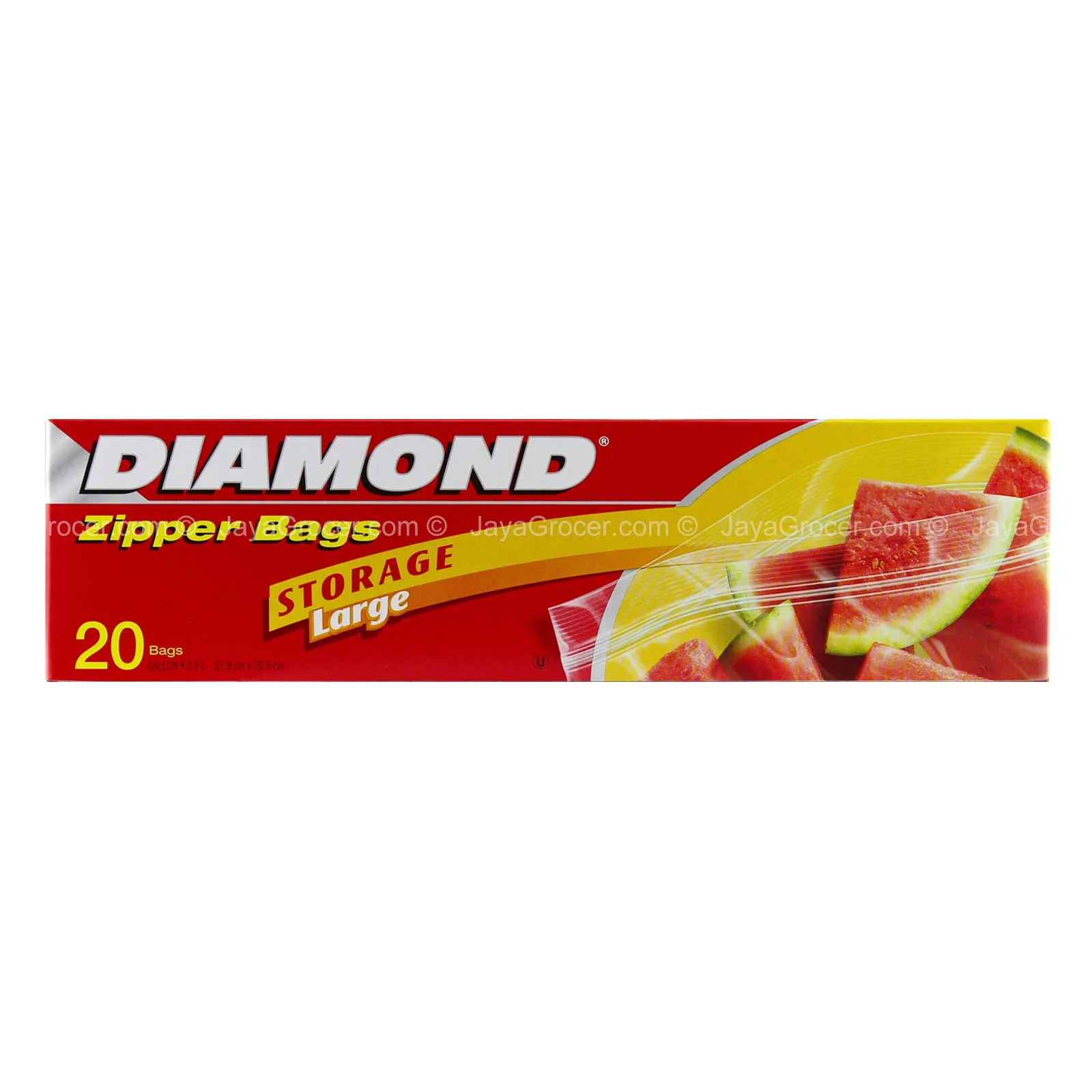 Diamond Sandwich Zipper Bags (Large) 20pcs/pack - Image 2