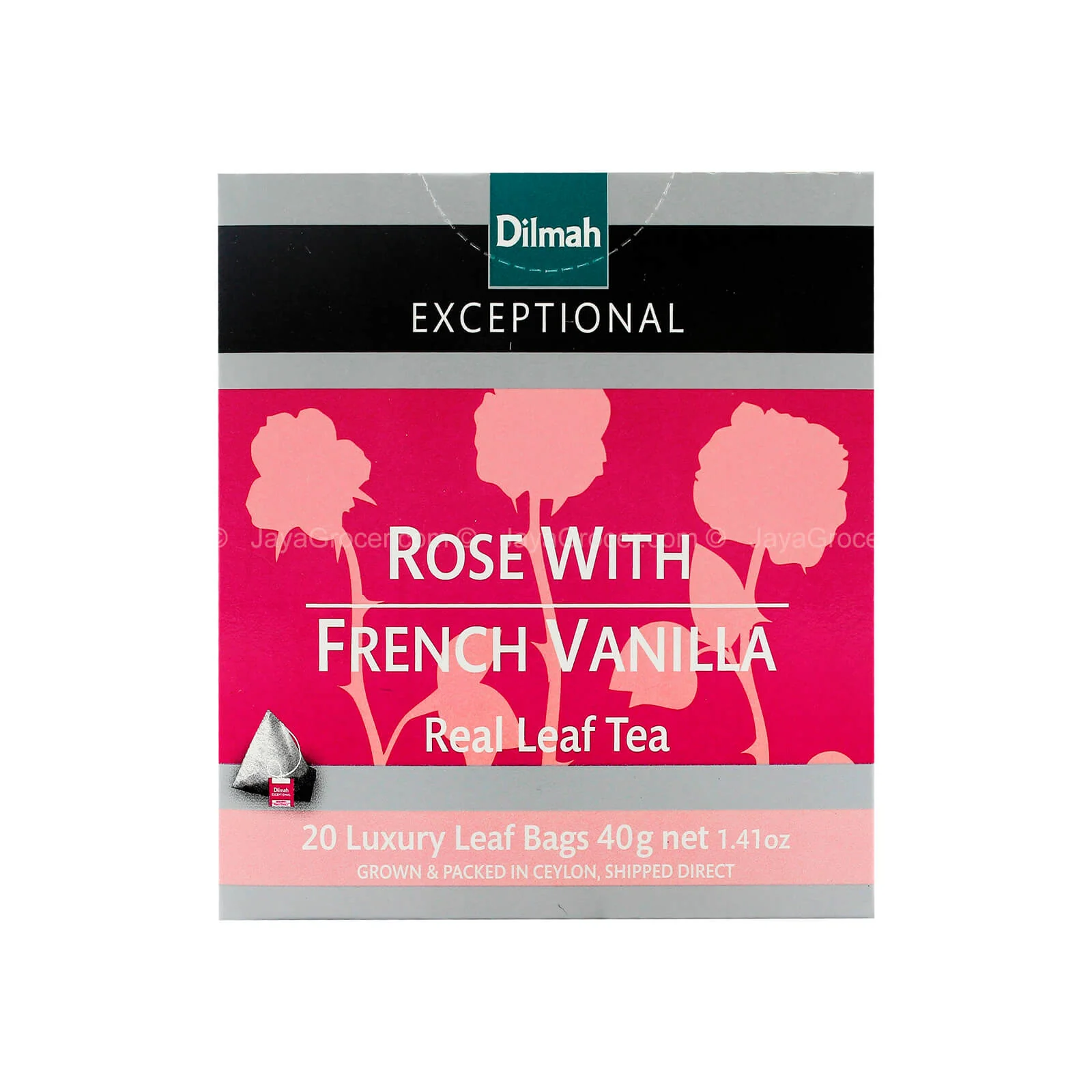 Dilmah Exceptional Rose with French Vanilla Real Leaf Tea 40g - Image 2