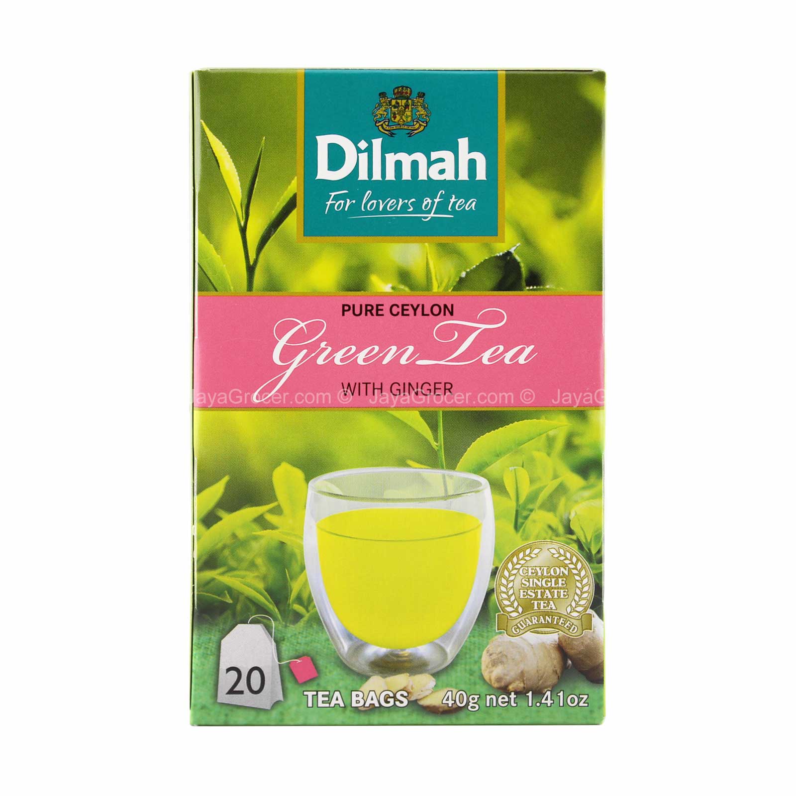 Dilmah Green Tea with Ginger Teabags 2g x 20 - Image 2