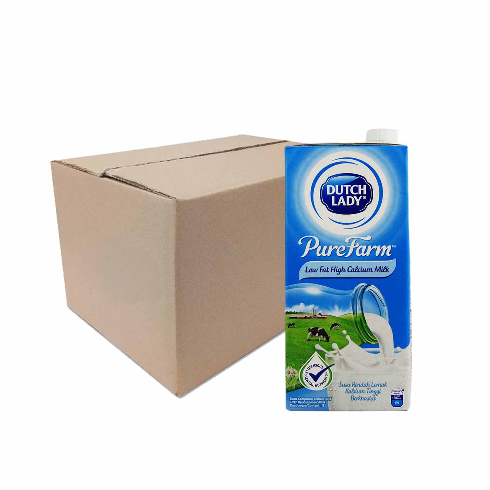 Dutch Lady Low Fat UHT Milk 1L - Image 2