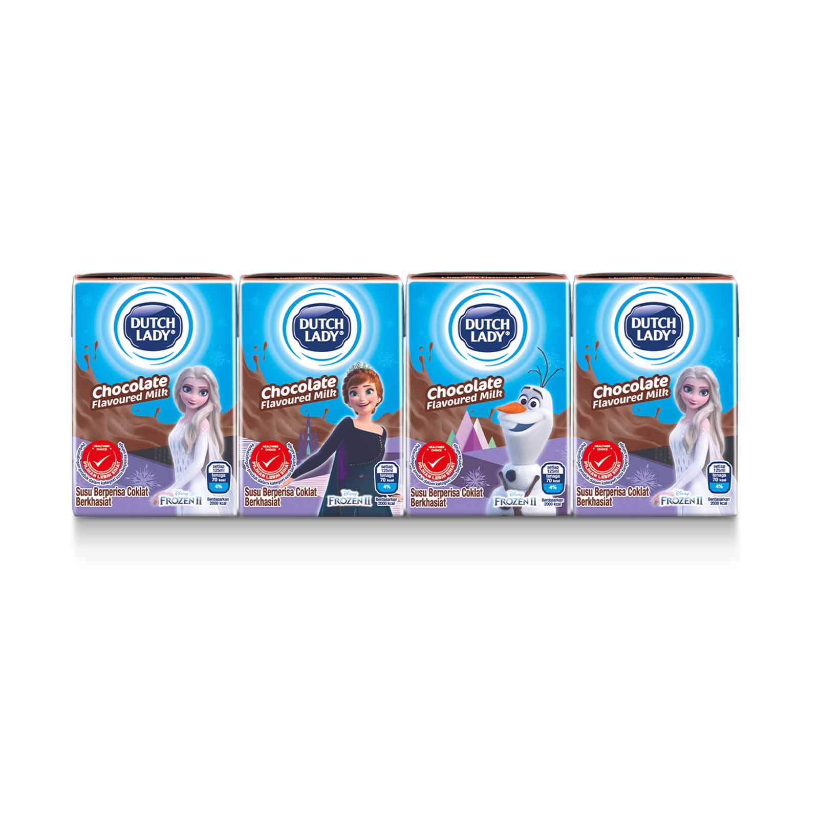 Dutch Lady Milky Frozen UHT Milk Chocolate Flavour 125ml x 4 - Image 2