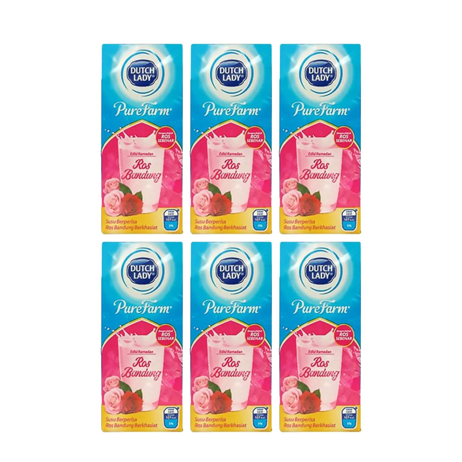 Dutch Lady Rose Bandung UHT Milk 200ml x 6